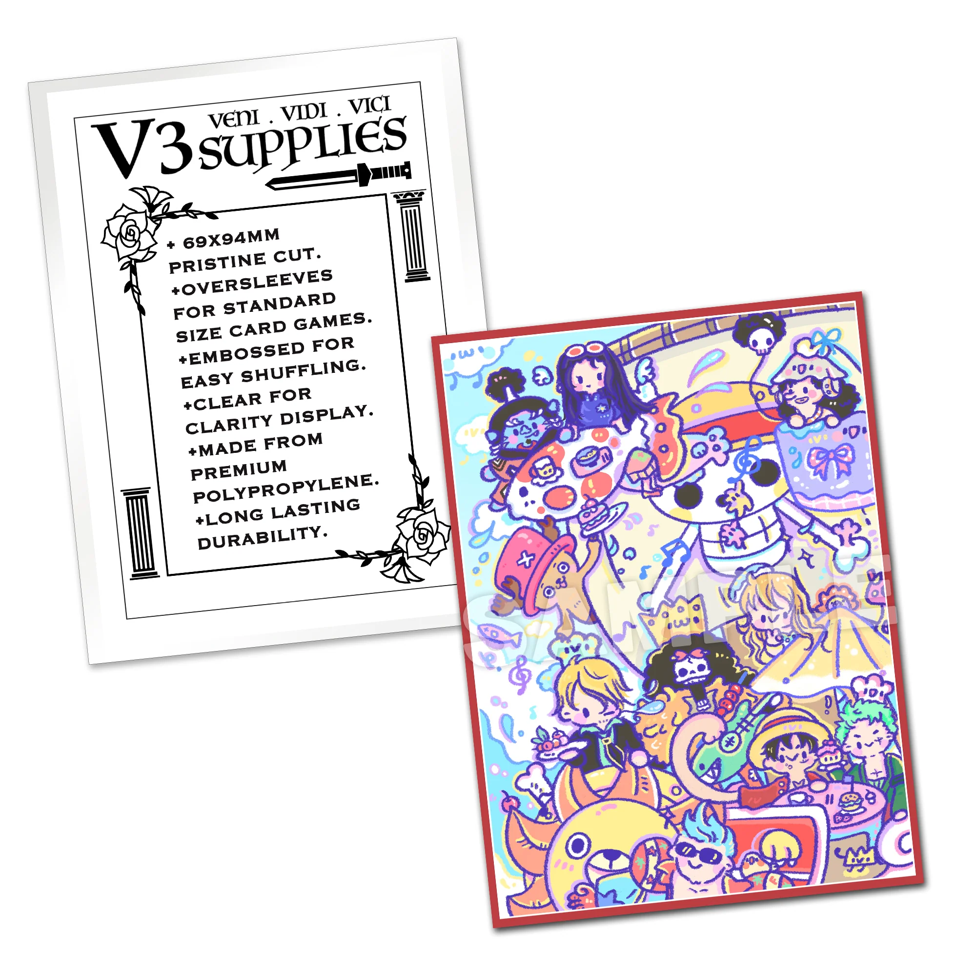 Adorable Straw Hat Pirates Standard Size Card Sleeves - Image 2
