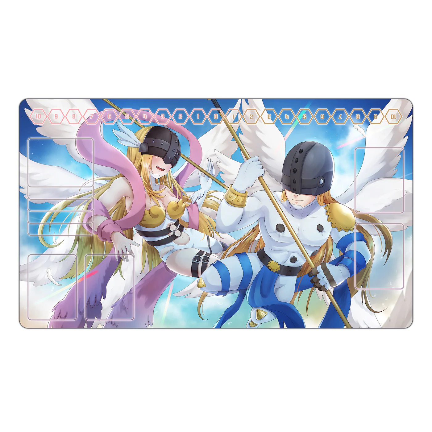 Angewomon and Angemon TCG Playmat - Image 2