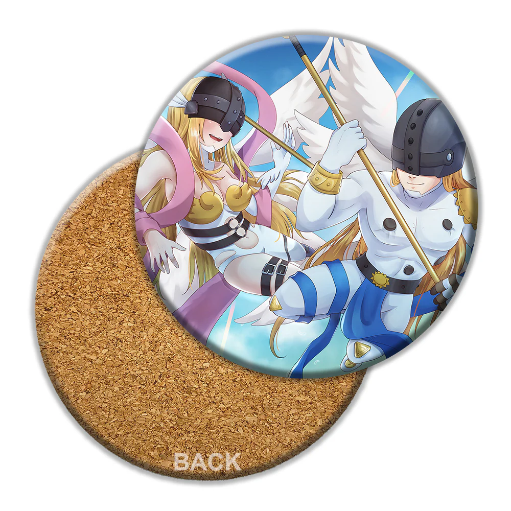 Angewomon & Angemon Ceramic Coaster