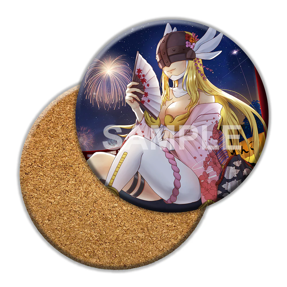 Angewomon Fireworks Ceramic Coaster