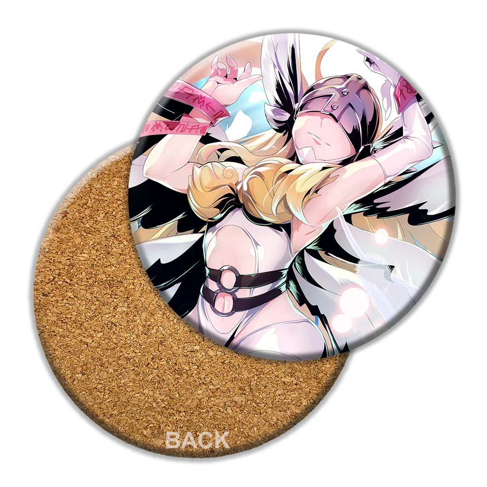 Angewomon Heaven's Charm Ceramic Coaster