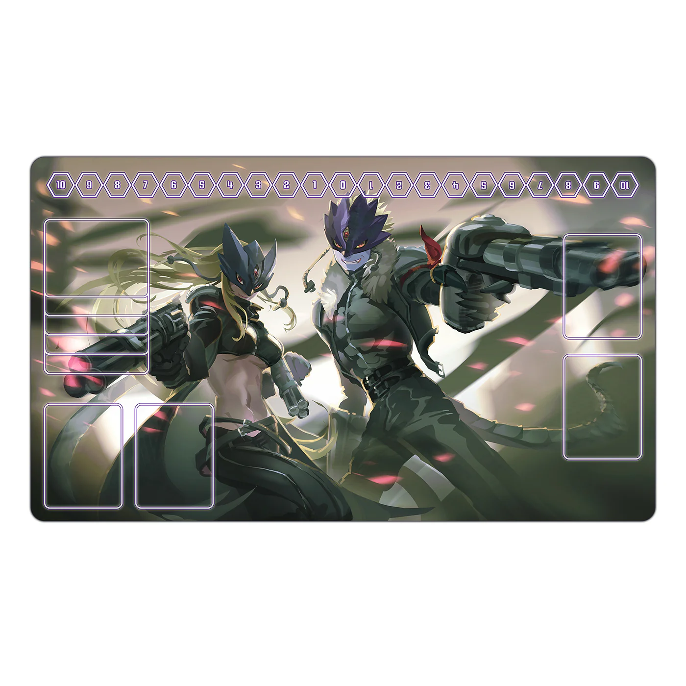 Beelstarmon & Beelzemon Guns & Love TCG Playmat