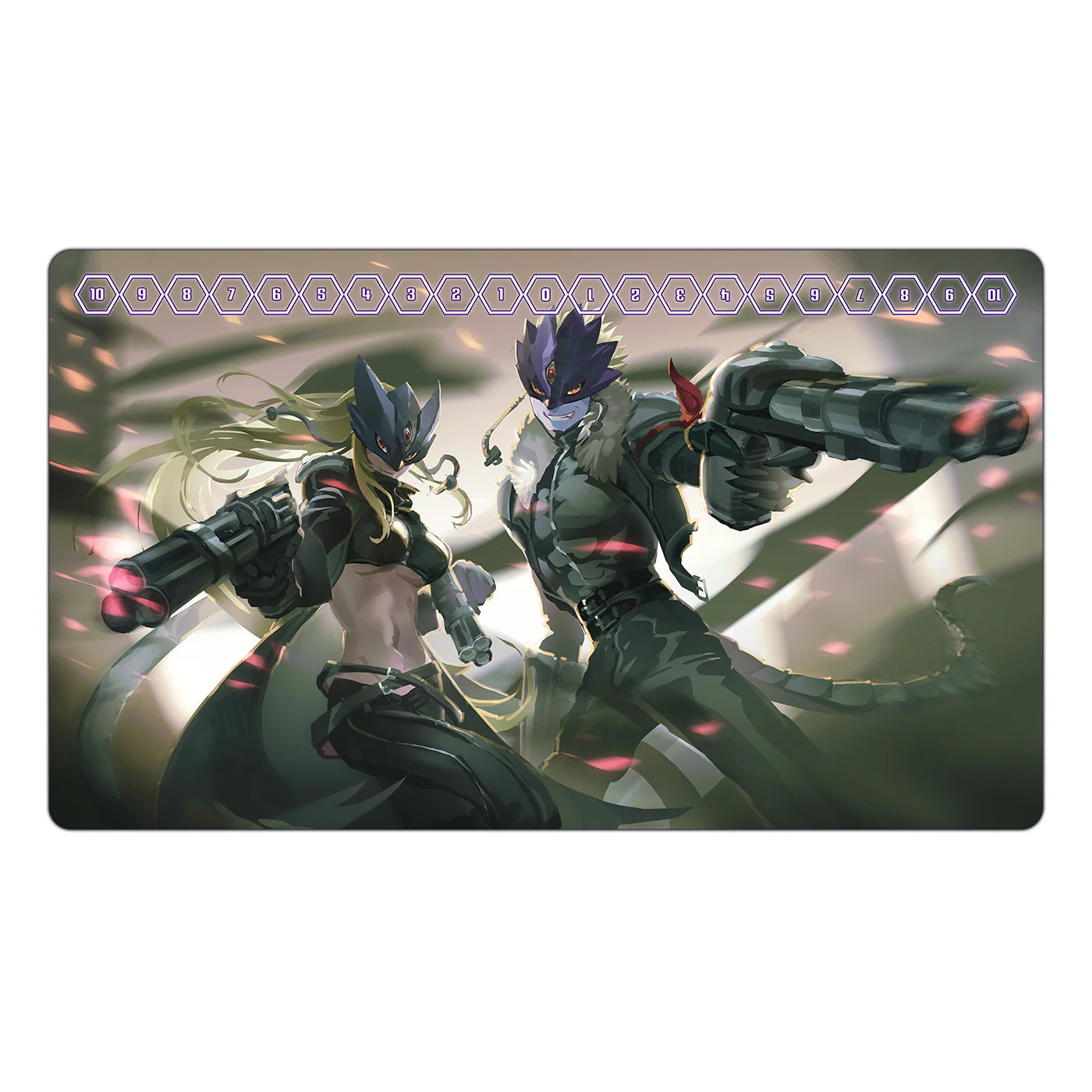 Beelstarmon & Beelzemon Guns & Love TCG Playmat - Image 2