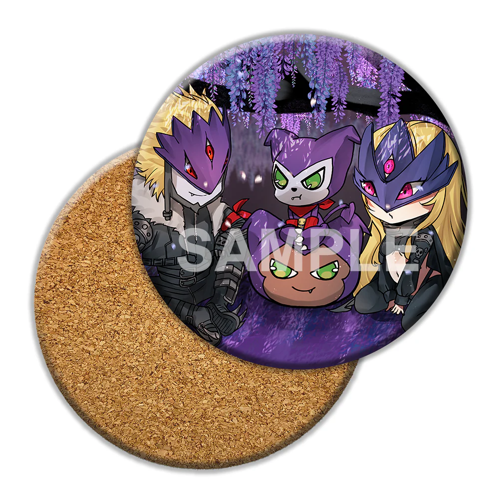 Beelzemon Beelstarmon Family Ceramic Coaster