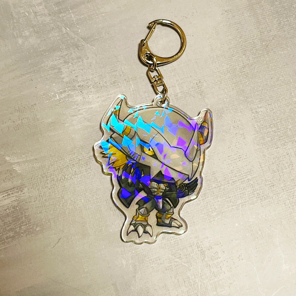 BlackWarGreymon Chibi Acrylic Keychain - Image 2