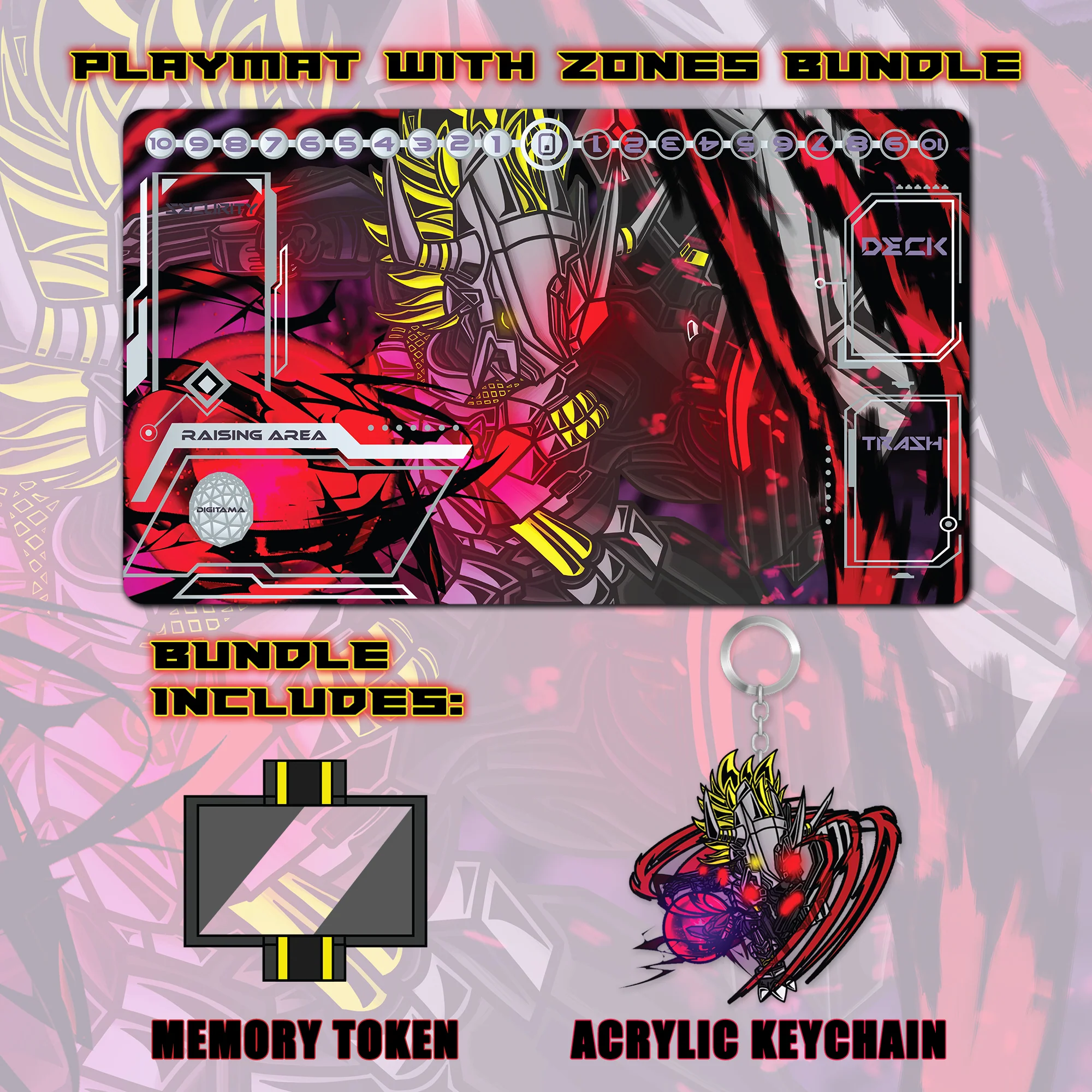 BlackWarGreymon X Hades Force Playmat Bundle
