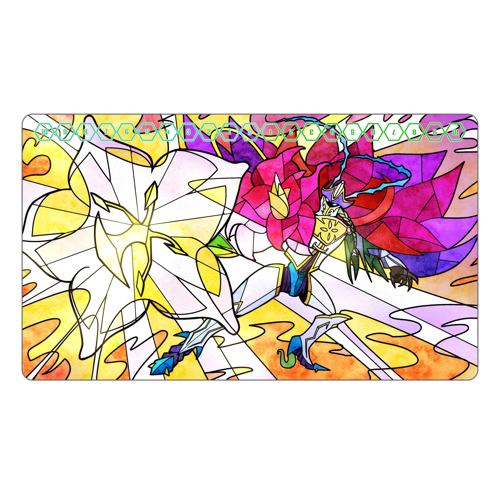 BloomLordmon Stained Glass Art TCG Playmat TCG Playmat - Image 2