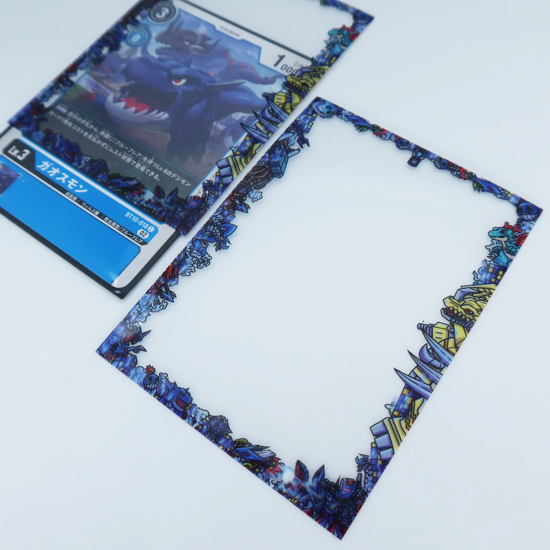 Blue Flare Printed Border Oversleeves - Image 5