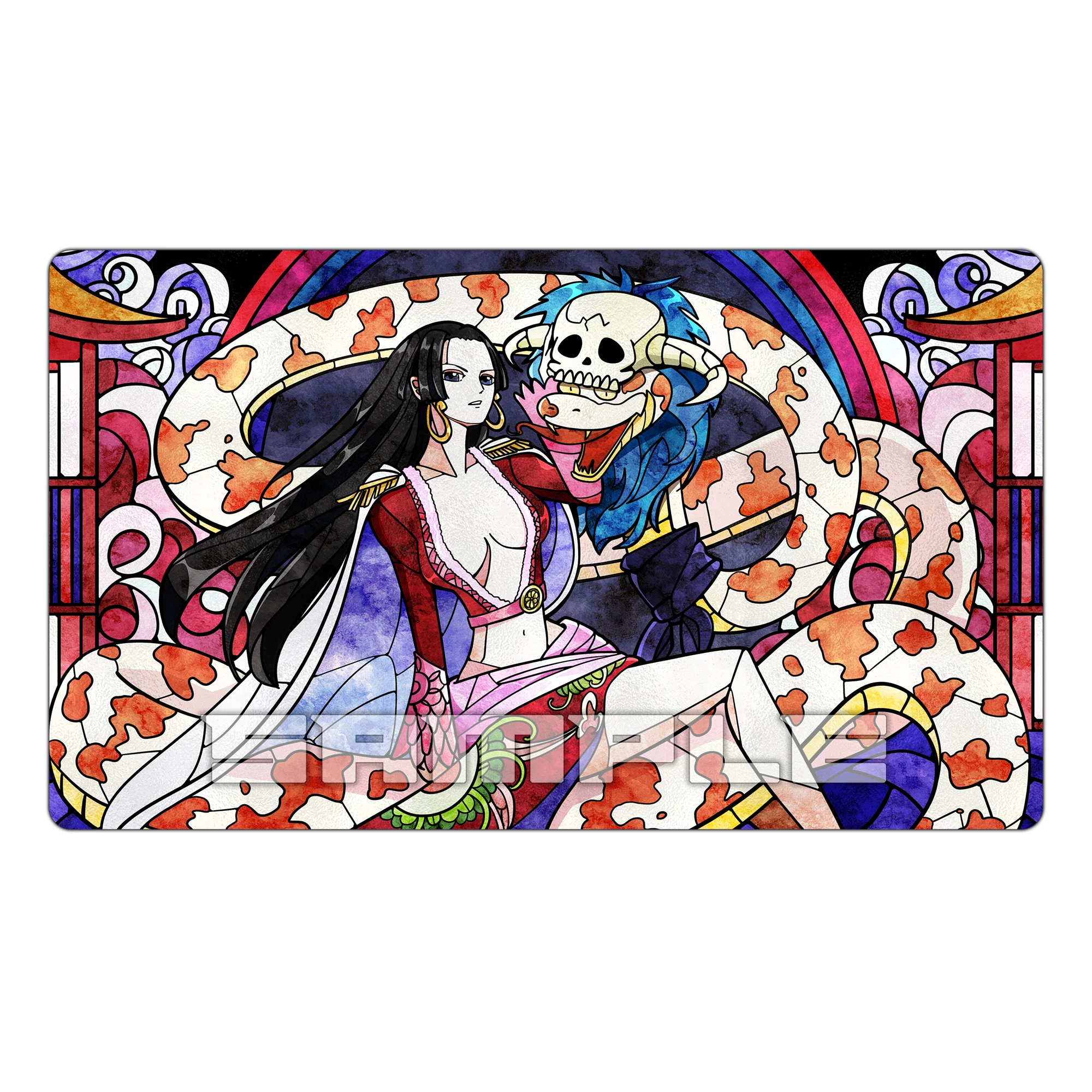 Boa Hancock Stained Glass Art TCG Playmat - Image 2