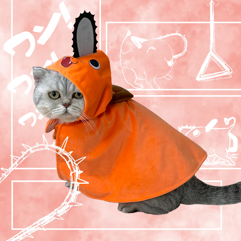 Chainsaw Man Pochita Hoodie Cloak Pet Costume [Chainsaw Man] - Image 4