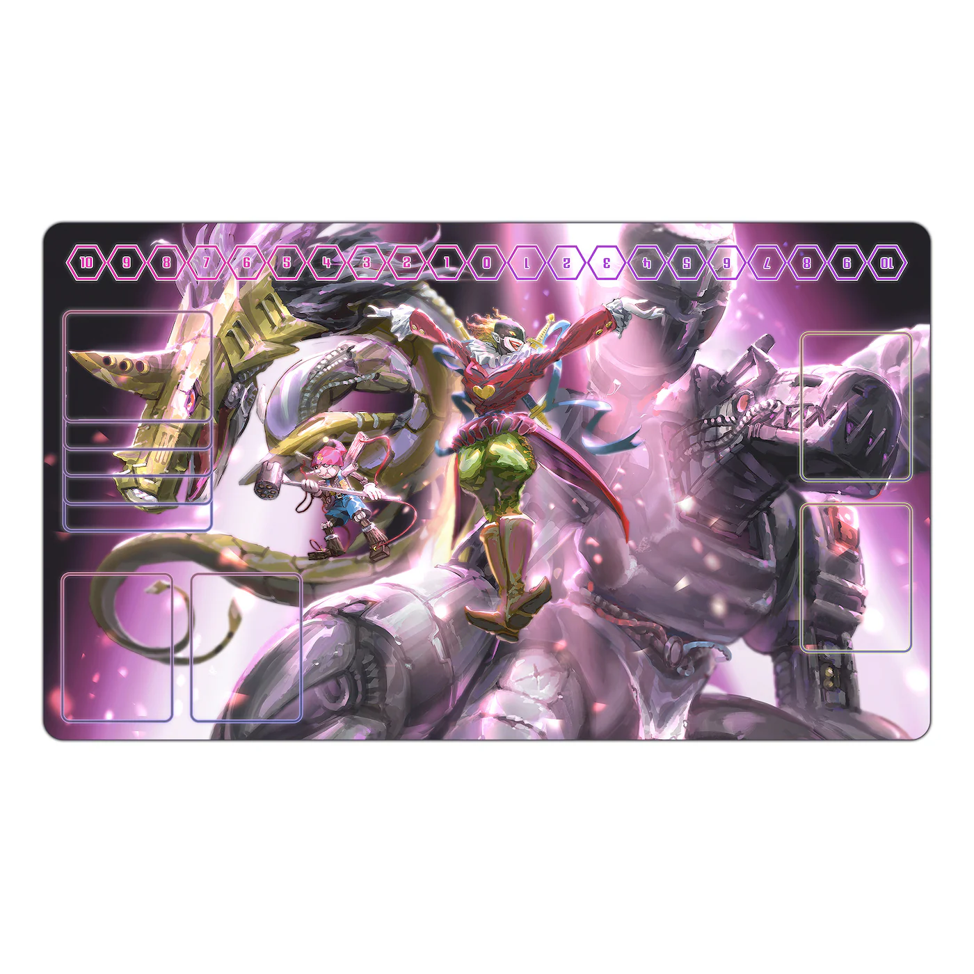 Dark Masters - MetalSeadramon, Puppetmon, Piedmon, Machinedramon TCG Playmat - Image 2