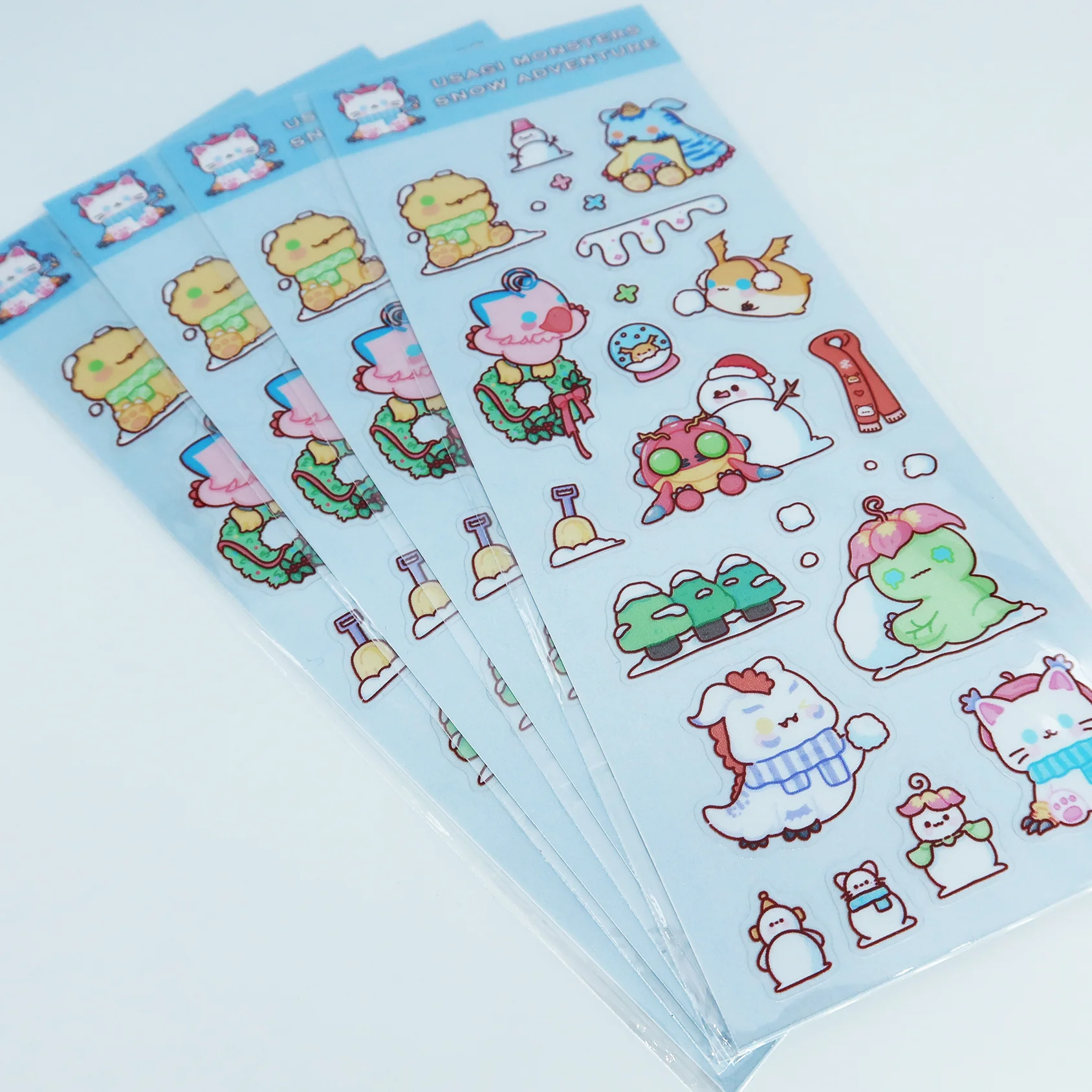 Digital Snow Adventure Waterproof Transparent Sticker Set - Image 2