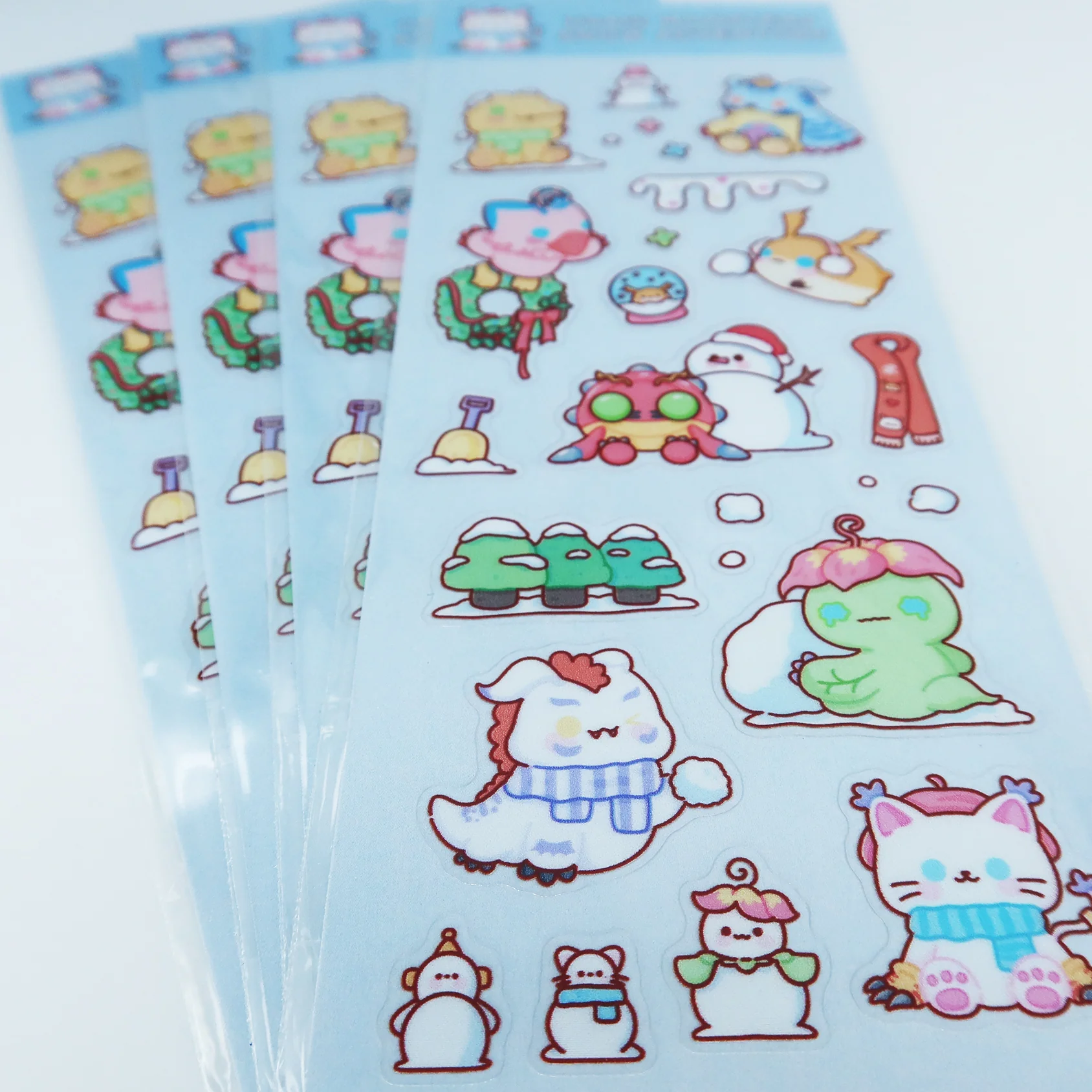 Digital Snow Adventure Waterproof Transparent Sticker Set - Image 3