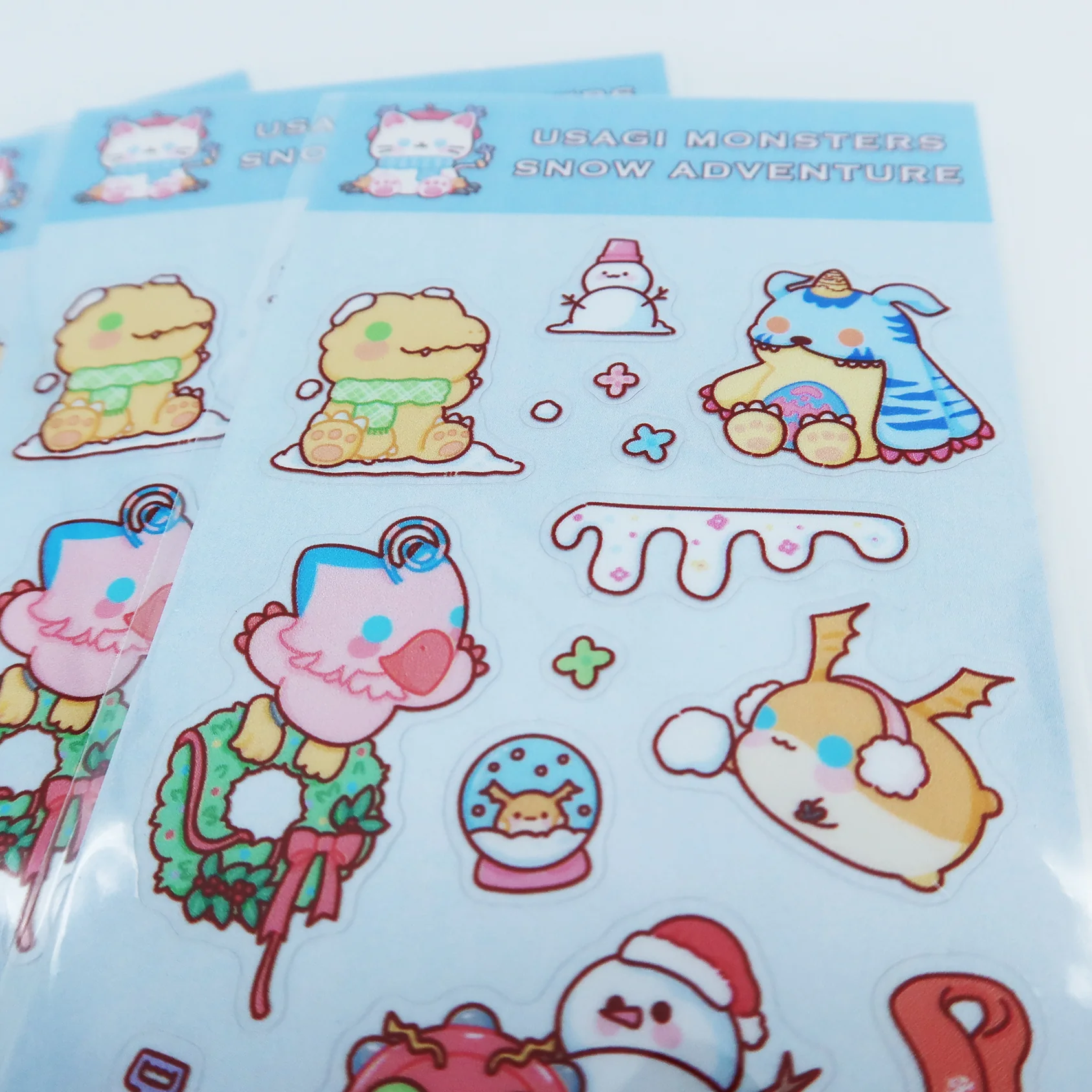 Digital Snow Adventure Waterproof Transparent Sticker Set - Image 4