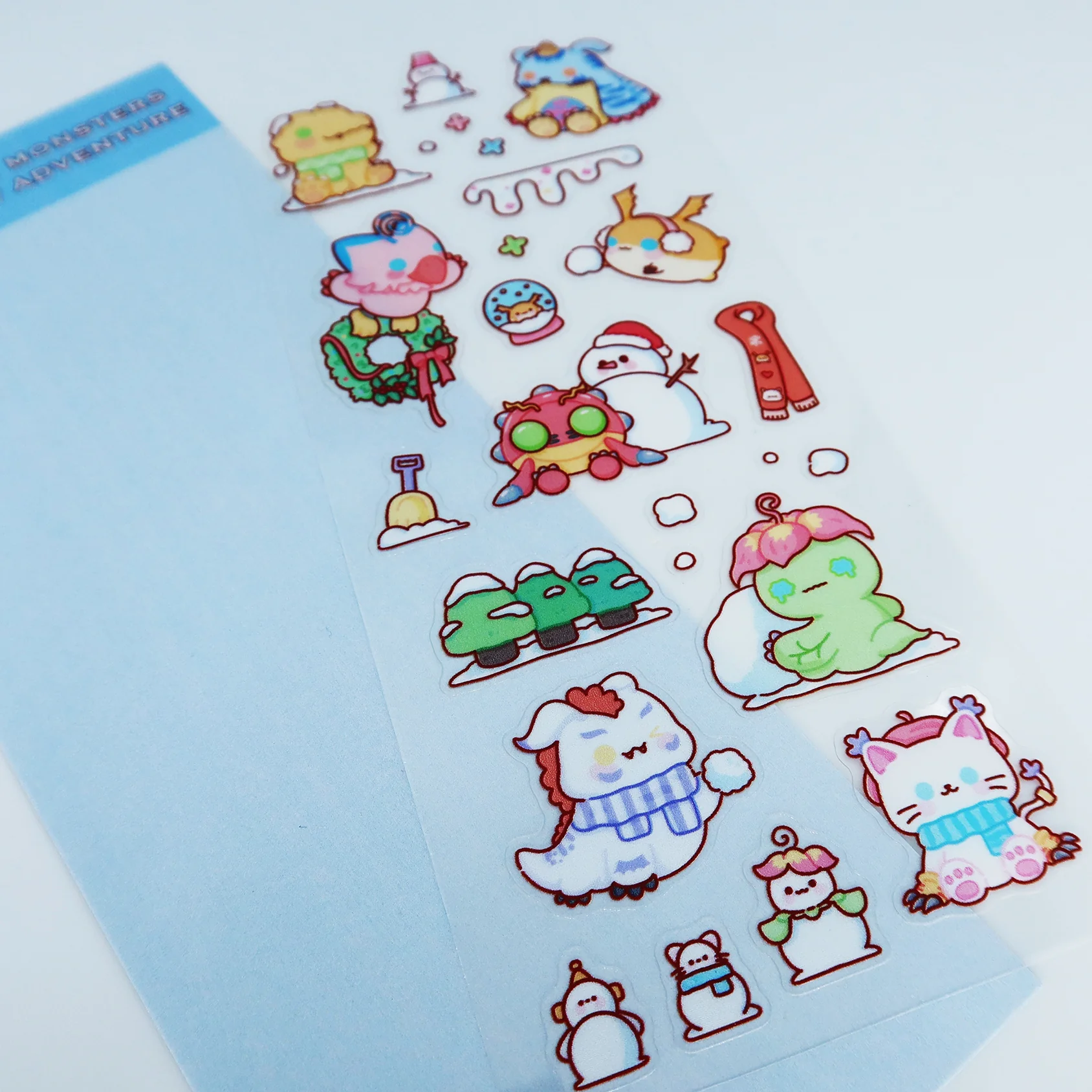 Digital Snow Adventure Waterproof Transparent Sticker Set - Image 5