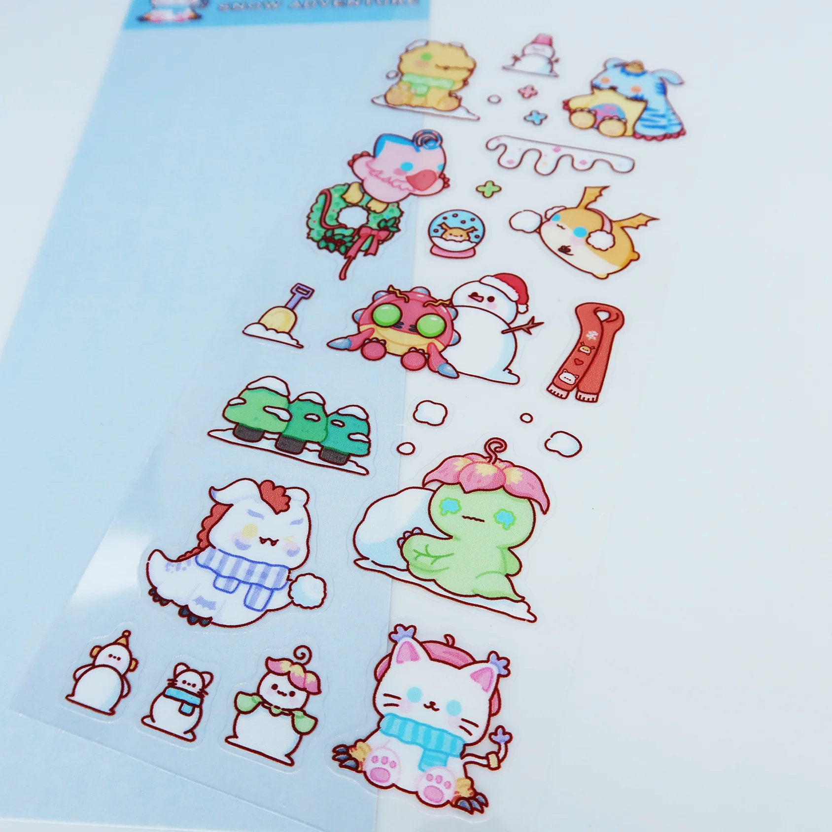 Digital Snow Adventure Waterproof Transparent Sticker Set - Image 6