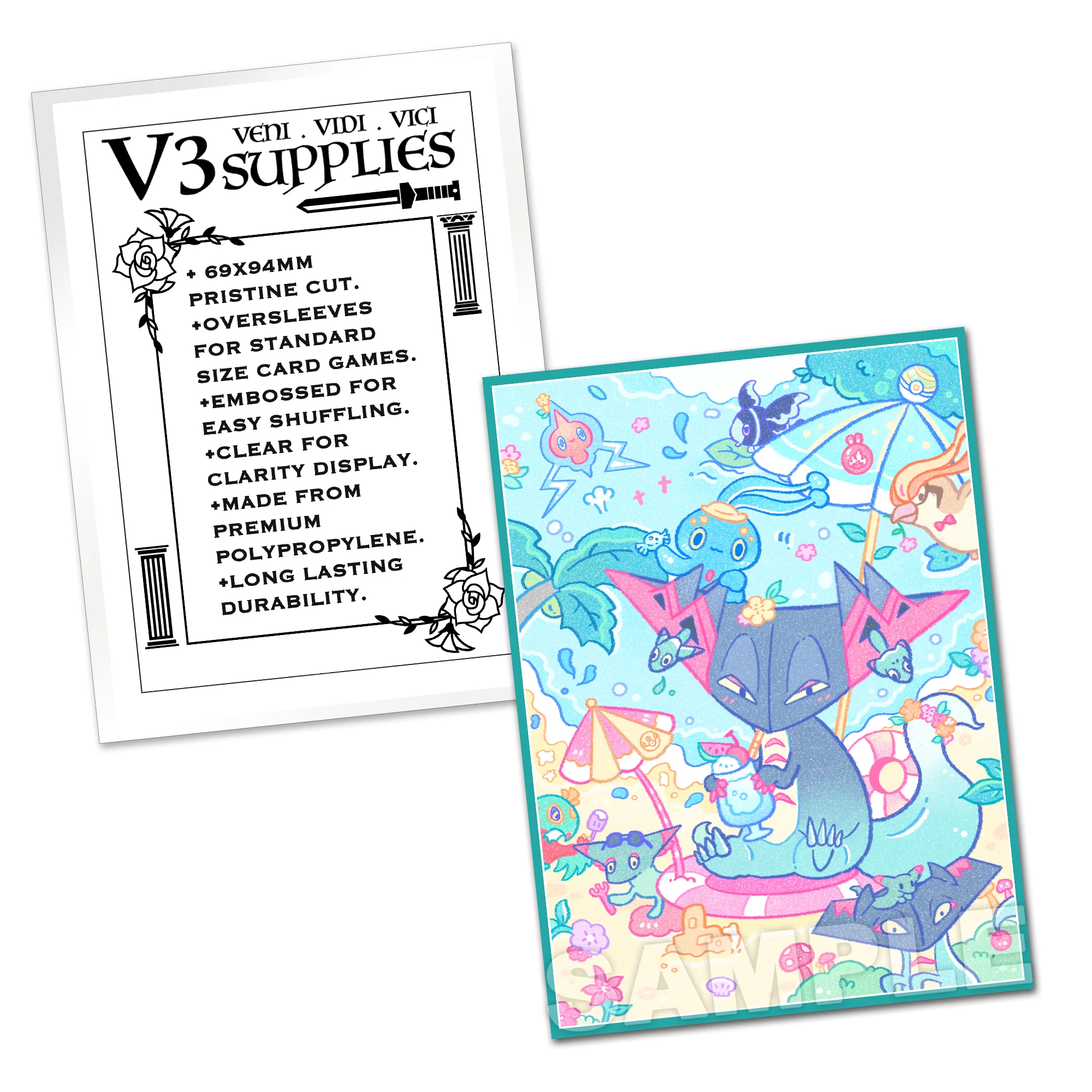 Dragapult's Summer Vacation Standard Size Card Sleeves - Image 2