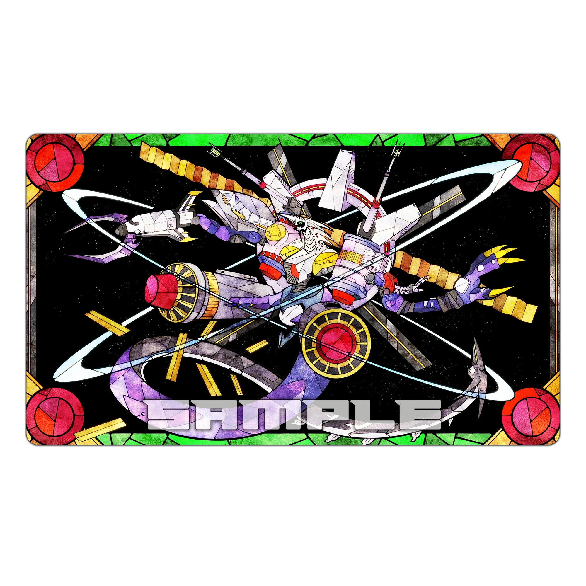 Galacticmon’s Celestial Orbit – Stained Glass TCG Battle Playmat - Image 3