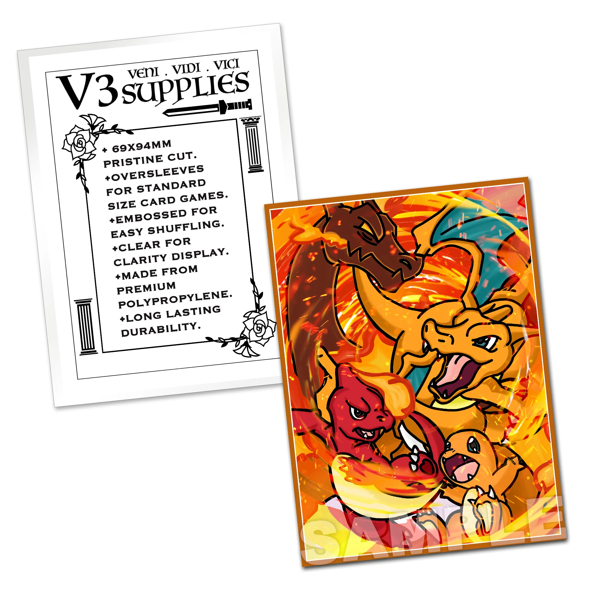 Charizard Evolutions Standard Size Card Sleeves - Image 2