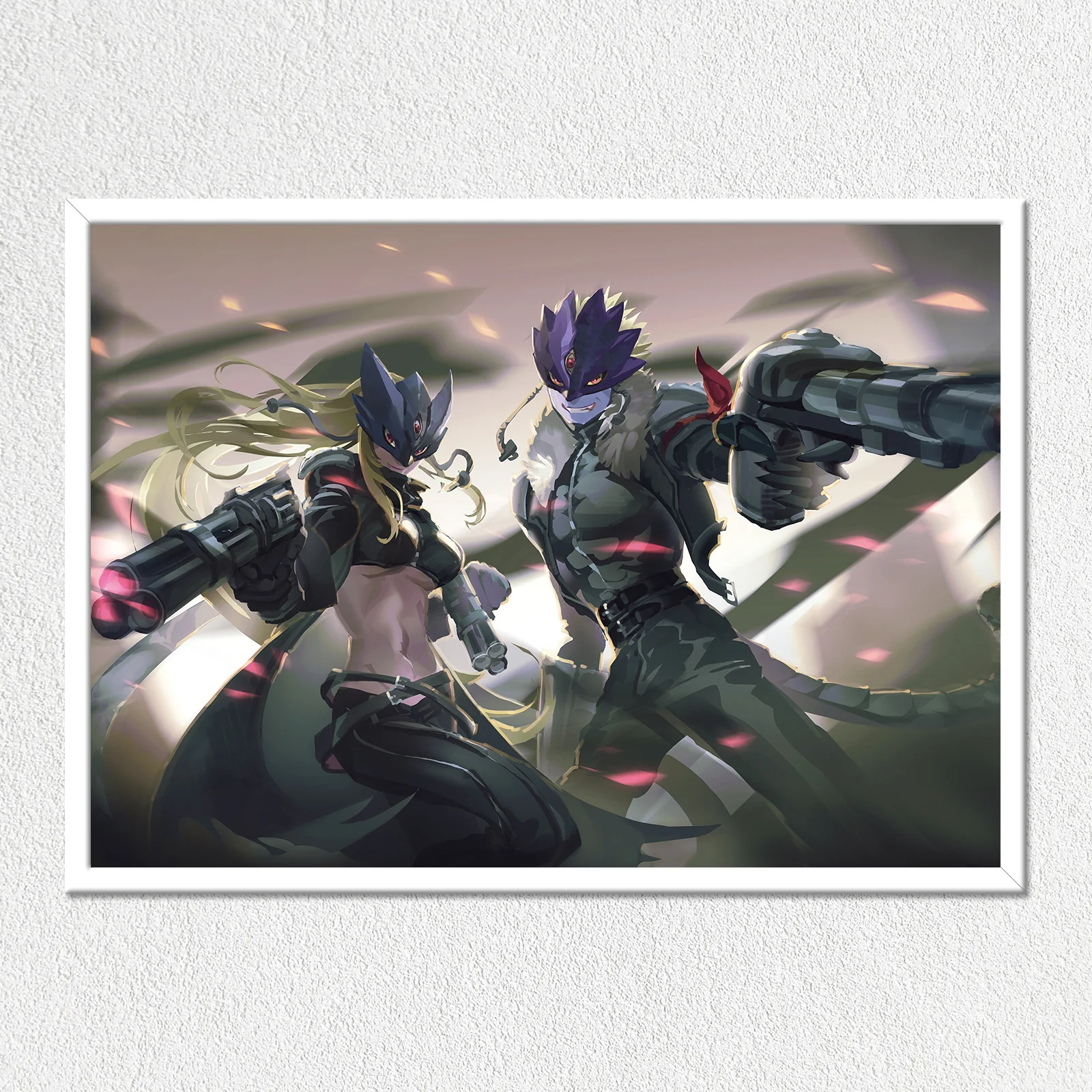 Gun Slingers Mounted Art Print - Image 2