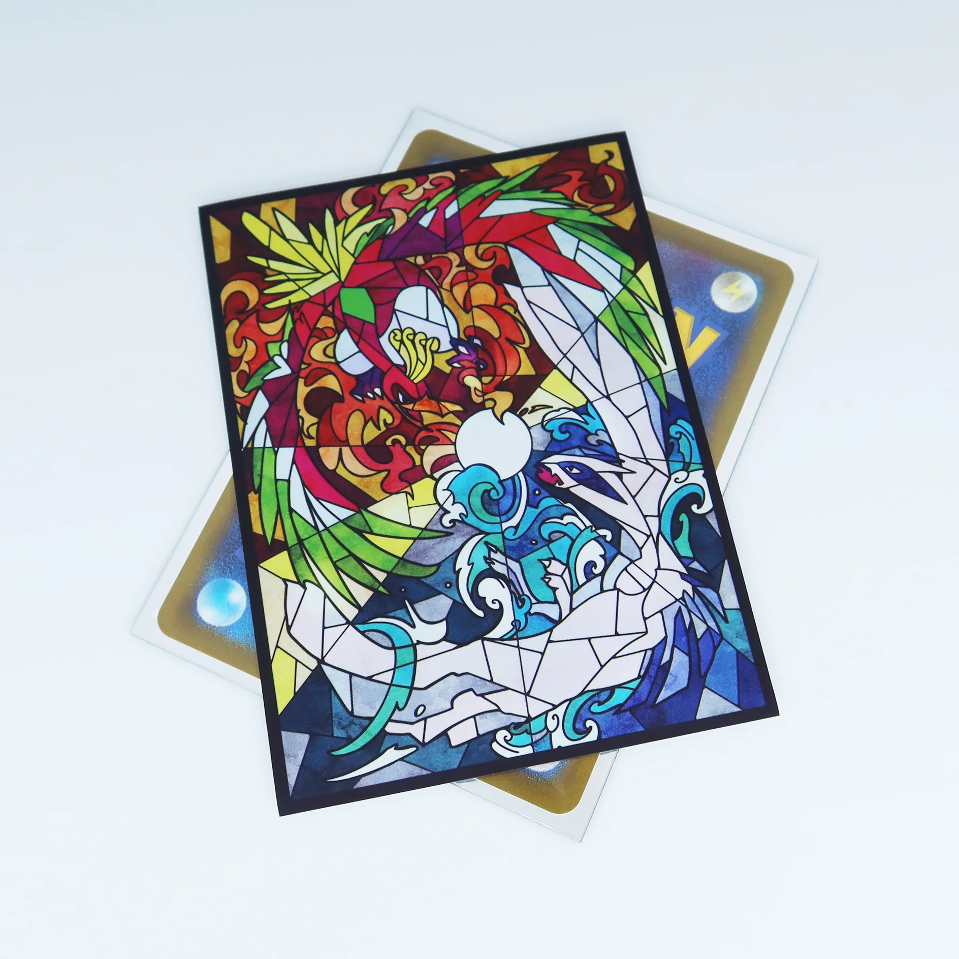 Ho-oh & Lugia Stained Glass Art Standard Size Card Sleeves - Image 4