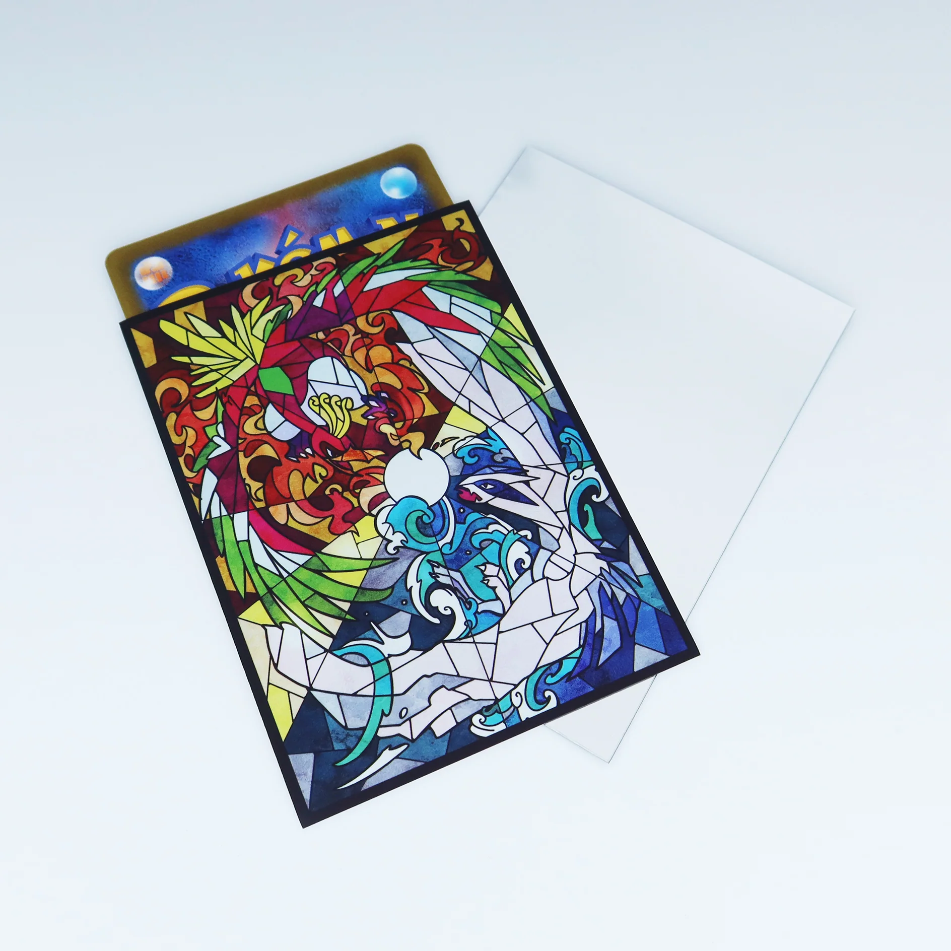 Ho-oh & Lugia Stained Glass Art Standard Size Card Sleeves - Image 5