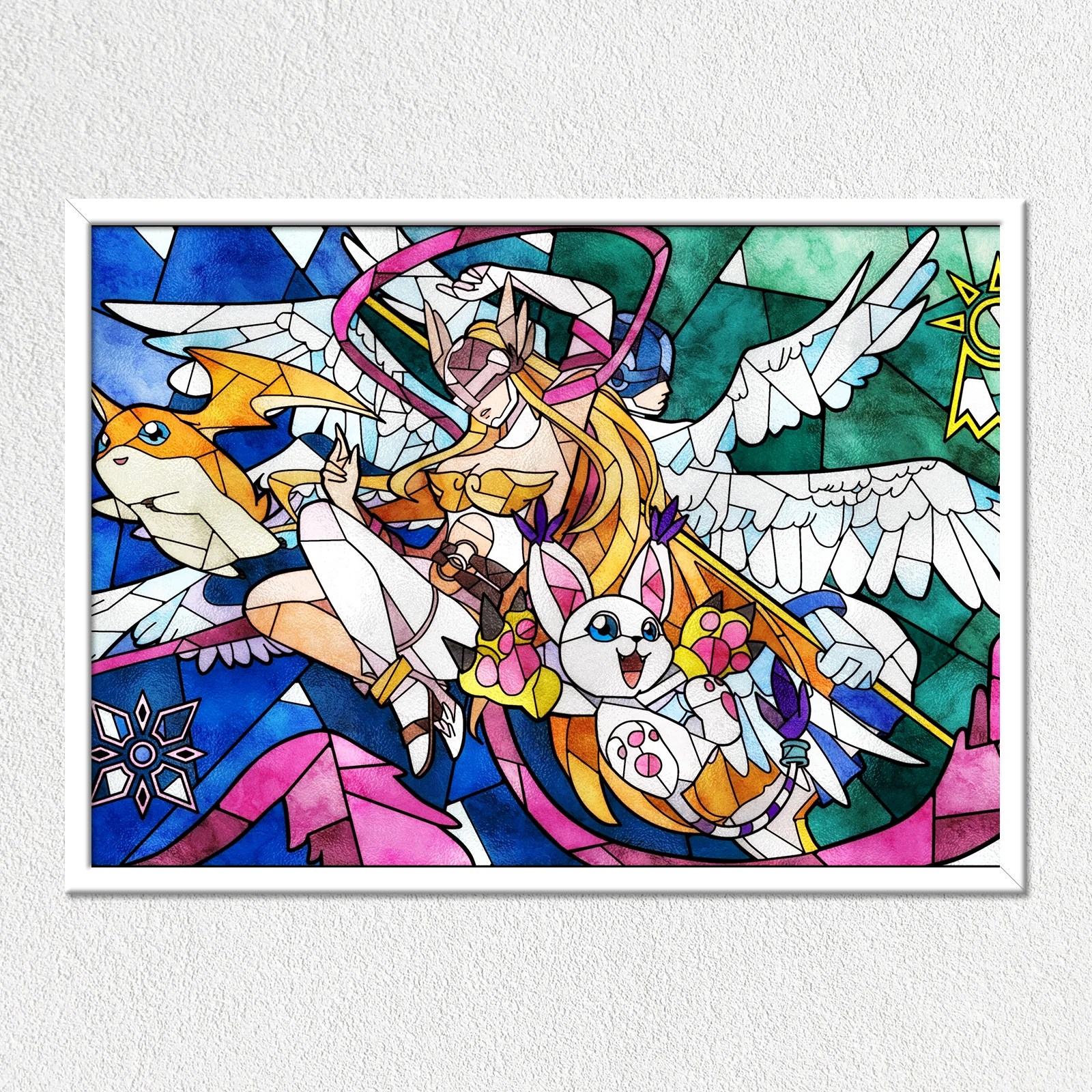 Hope & Light Angels Stained Glass Mounted Art Print - Image 2