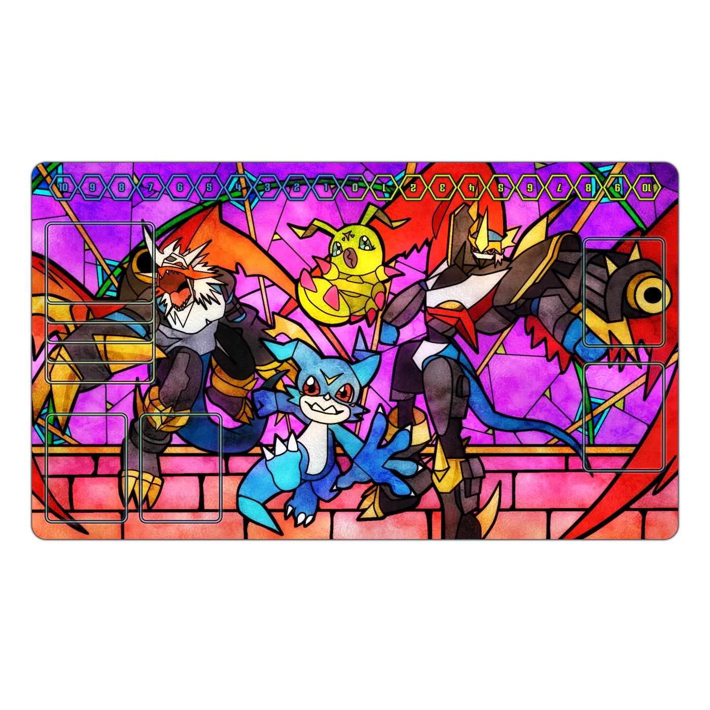 Imperial Evolution Stained Glass Art TCG Playmat - Image 2