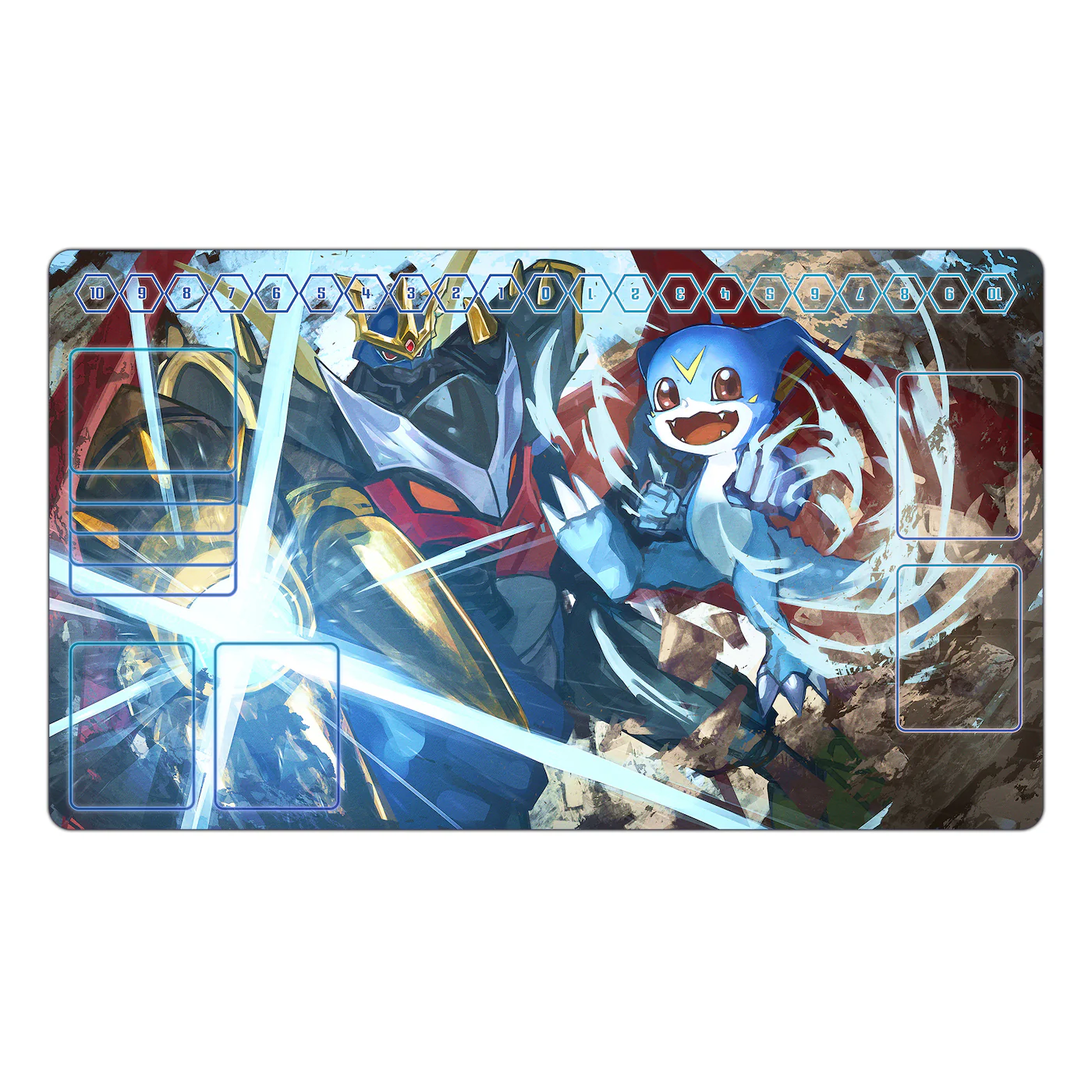 Imperialdramon Fighter Mode & Veemon TCG Playmat - Image 2