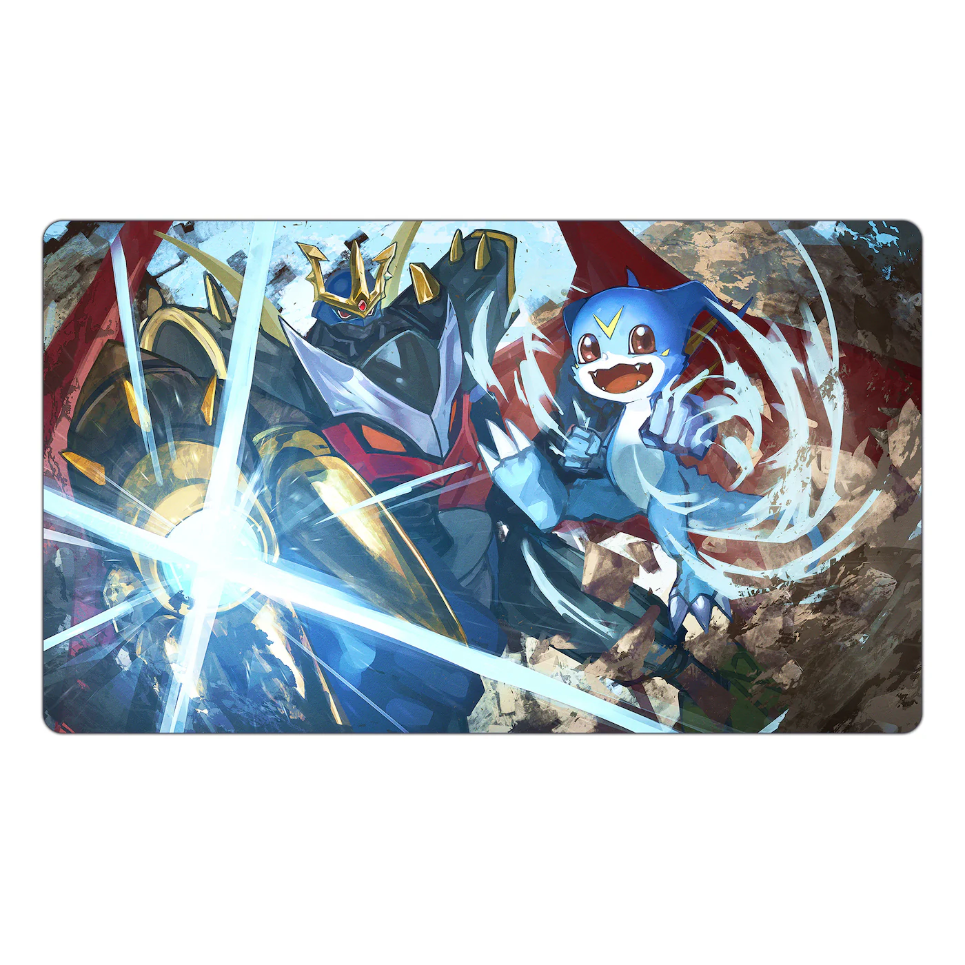 Imperialdramon Fighter Mode & Veemon TCG Playmat - Image 3