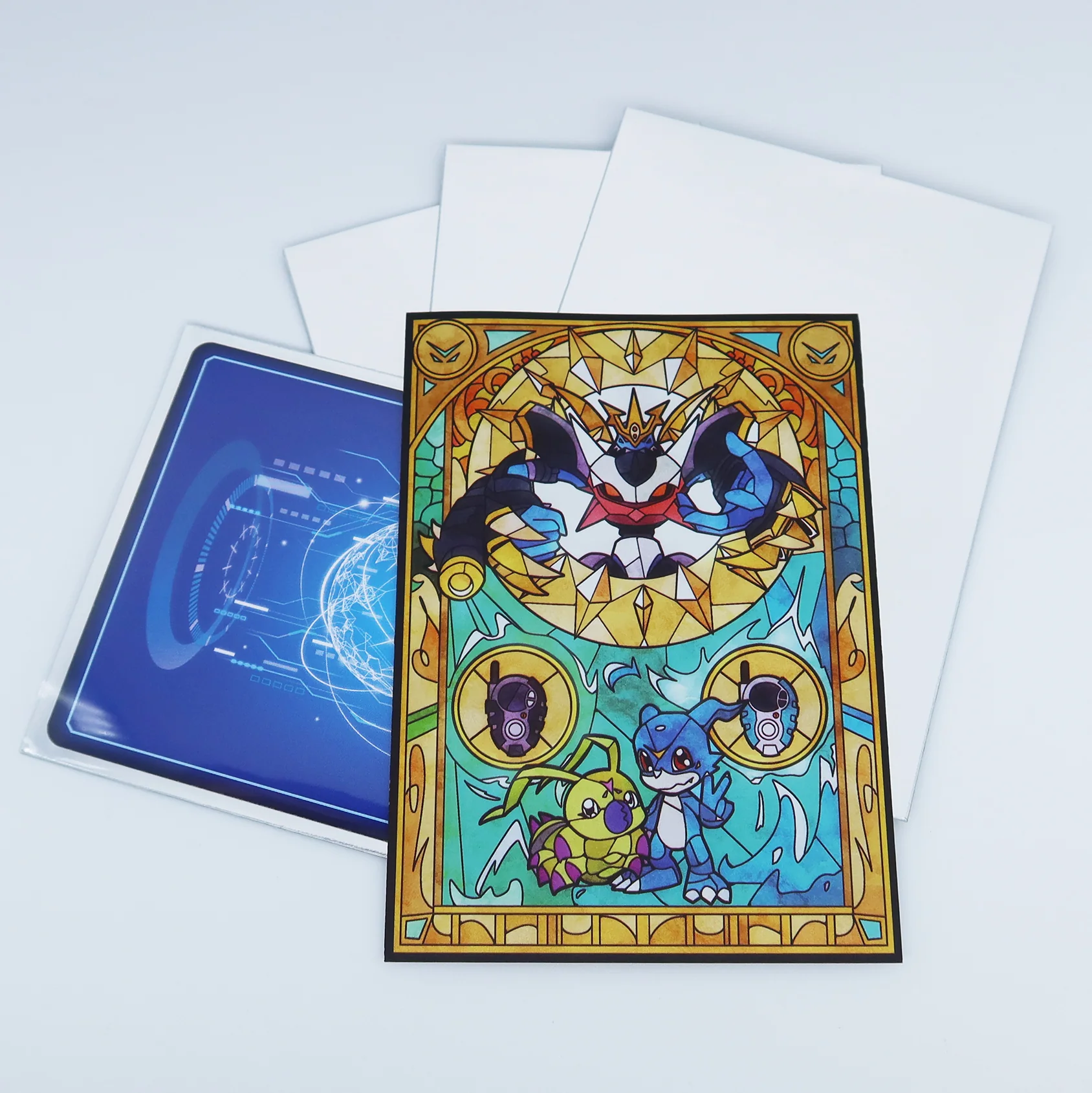 Imperialdramon FM Stained Glass Art Standard Size Card Sleeves - Image 3