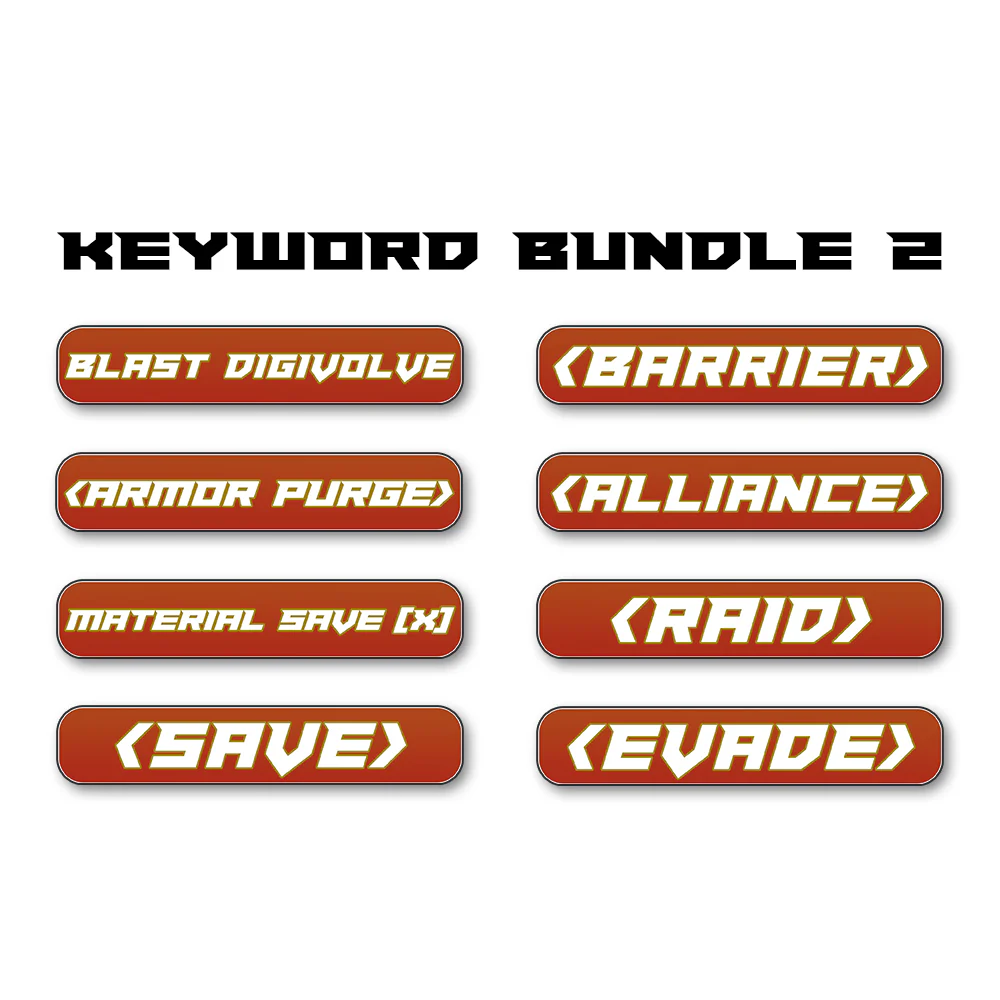 Keyword Game State Tokens Ver 2 for Digimon Card Game