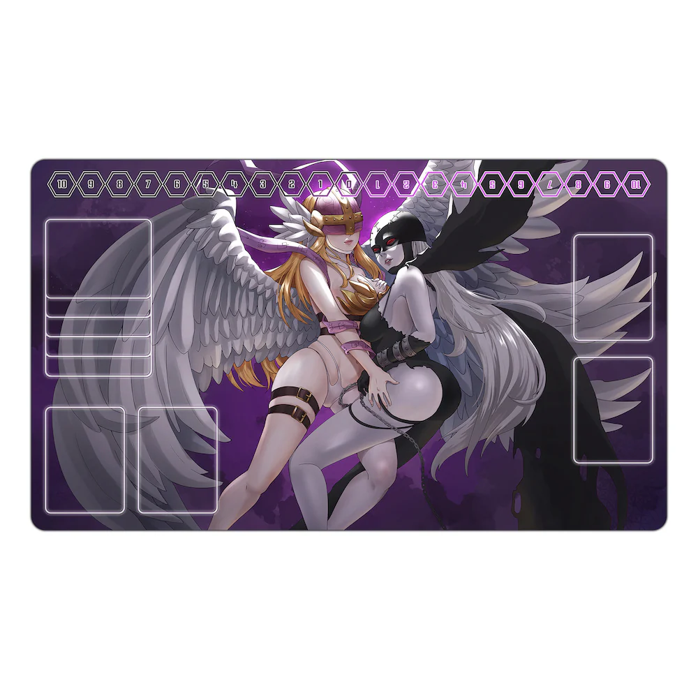 Angewomon & LadyDevimon TCG Playmat