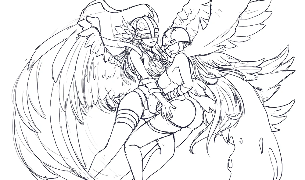 Angewomon & LadyDevimon TCG Playmat - Image 4