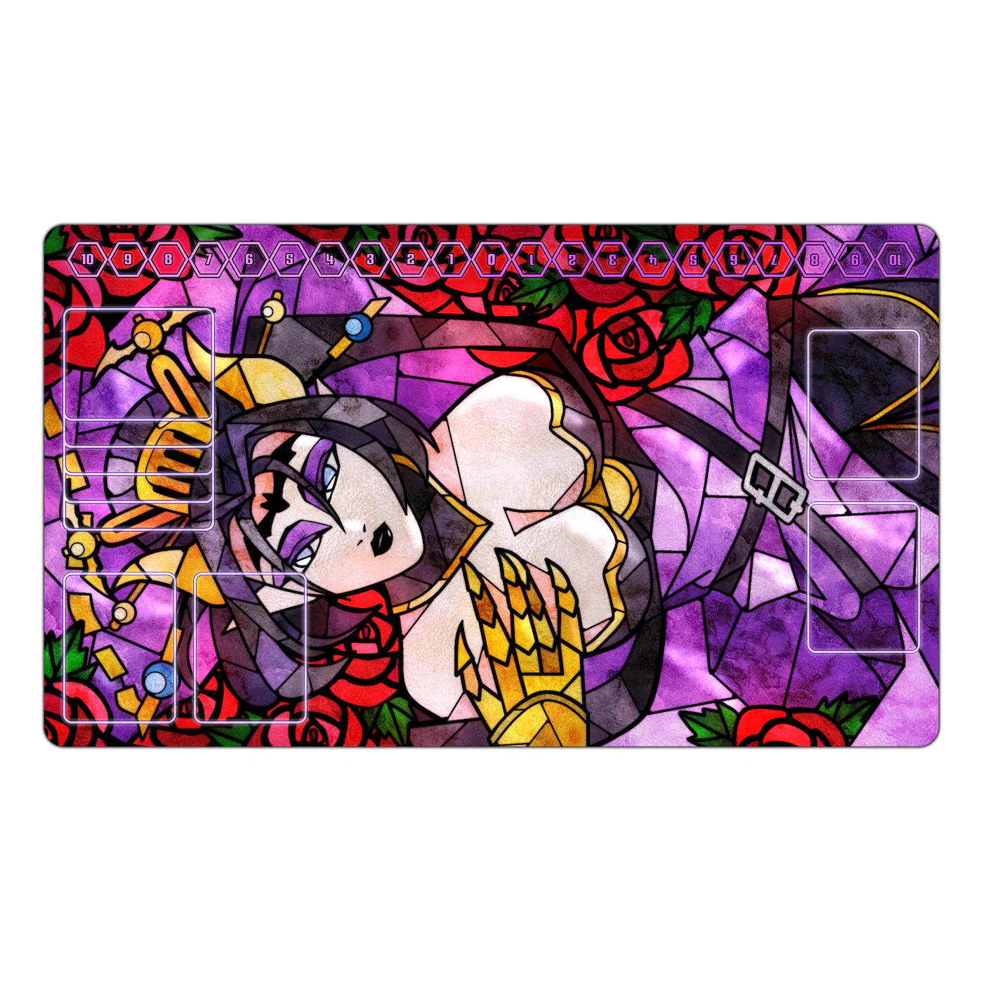 Lilithmon Stained Glass Art TCG Playmat - Image 2