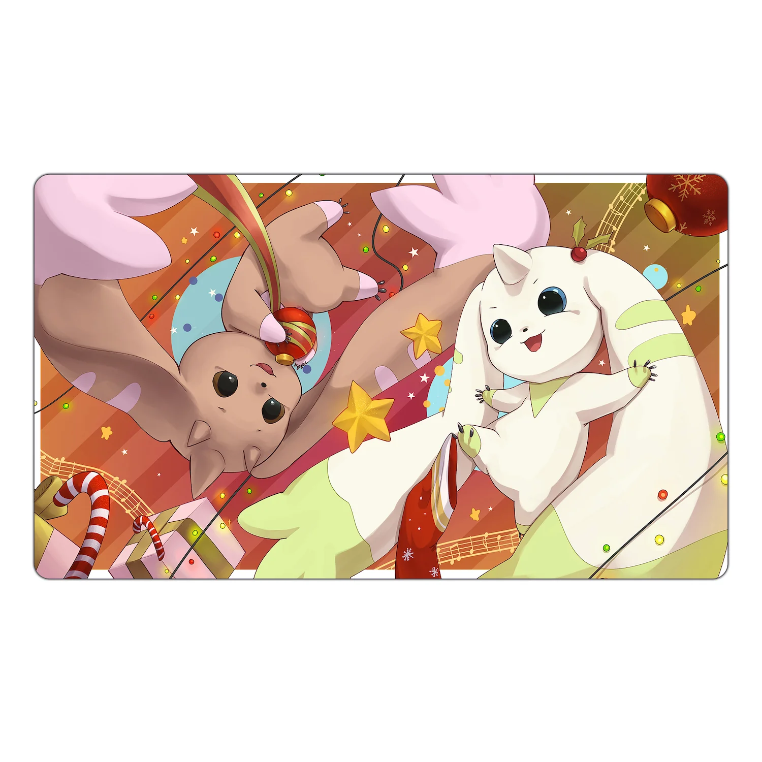 Lopmon and Terriermon Christmas Celebration Playmat - Image 2