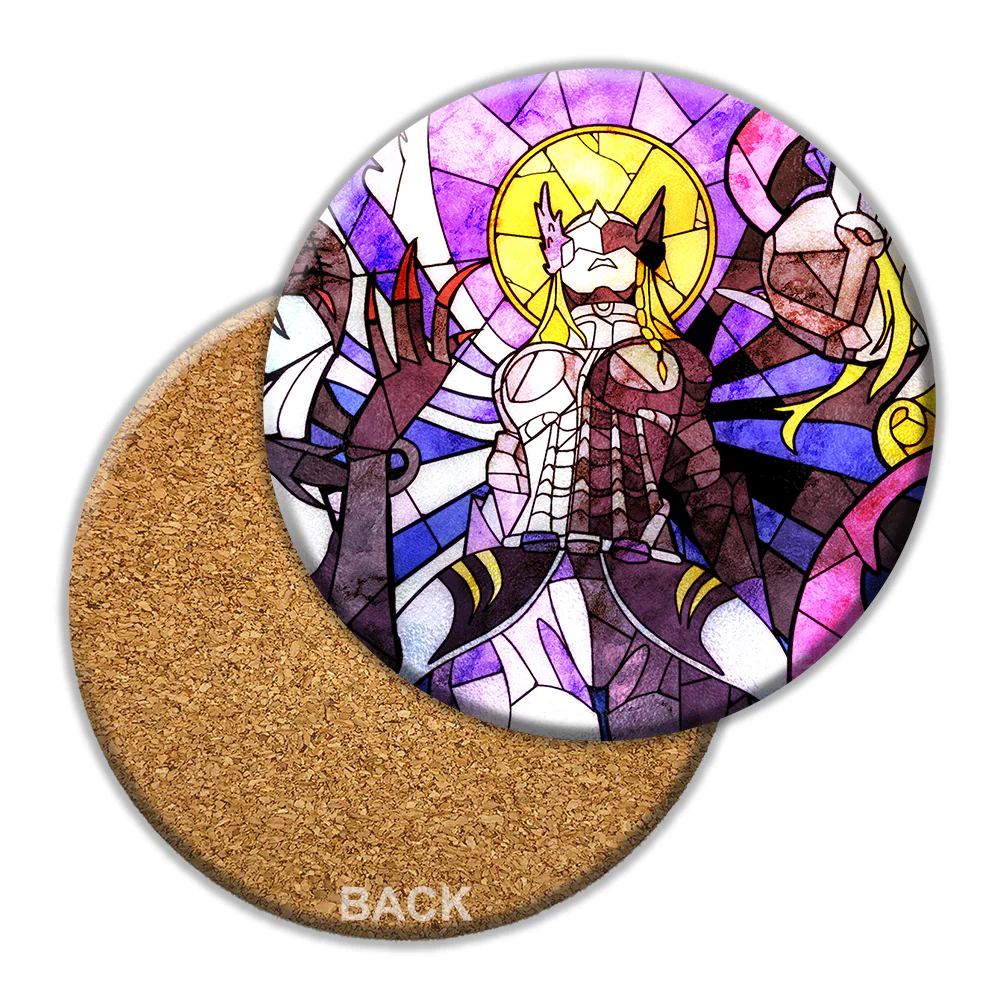 Mastemon Stained Glass Art Ceramic Coaster