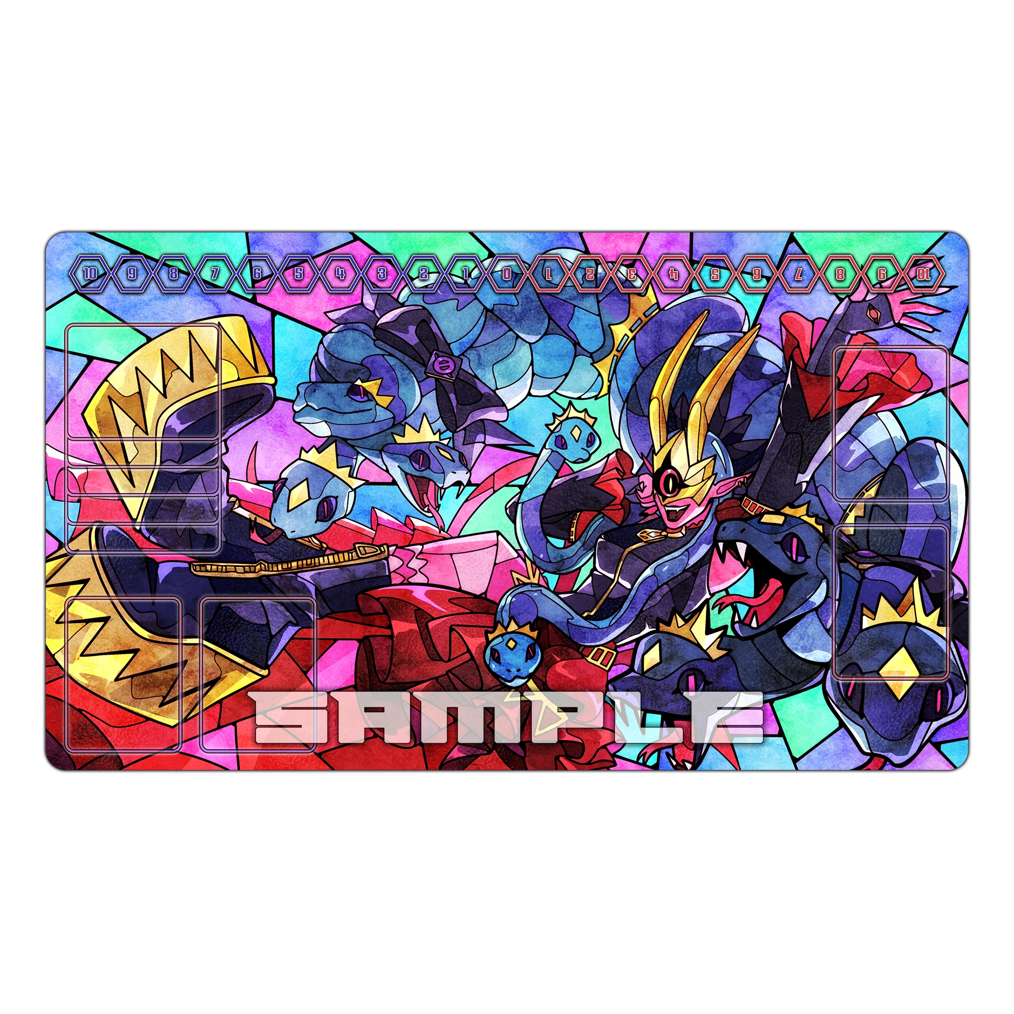 Medusamon Raging Serpentine Stained Glass TCG Playmat - Image 2