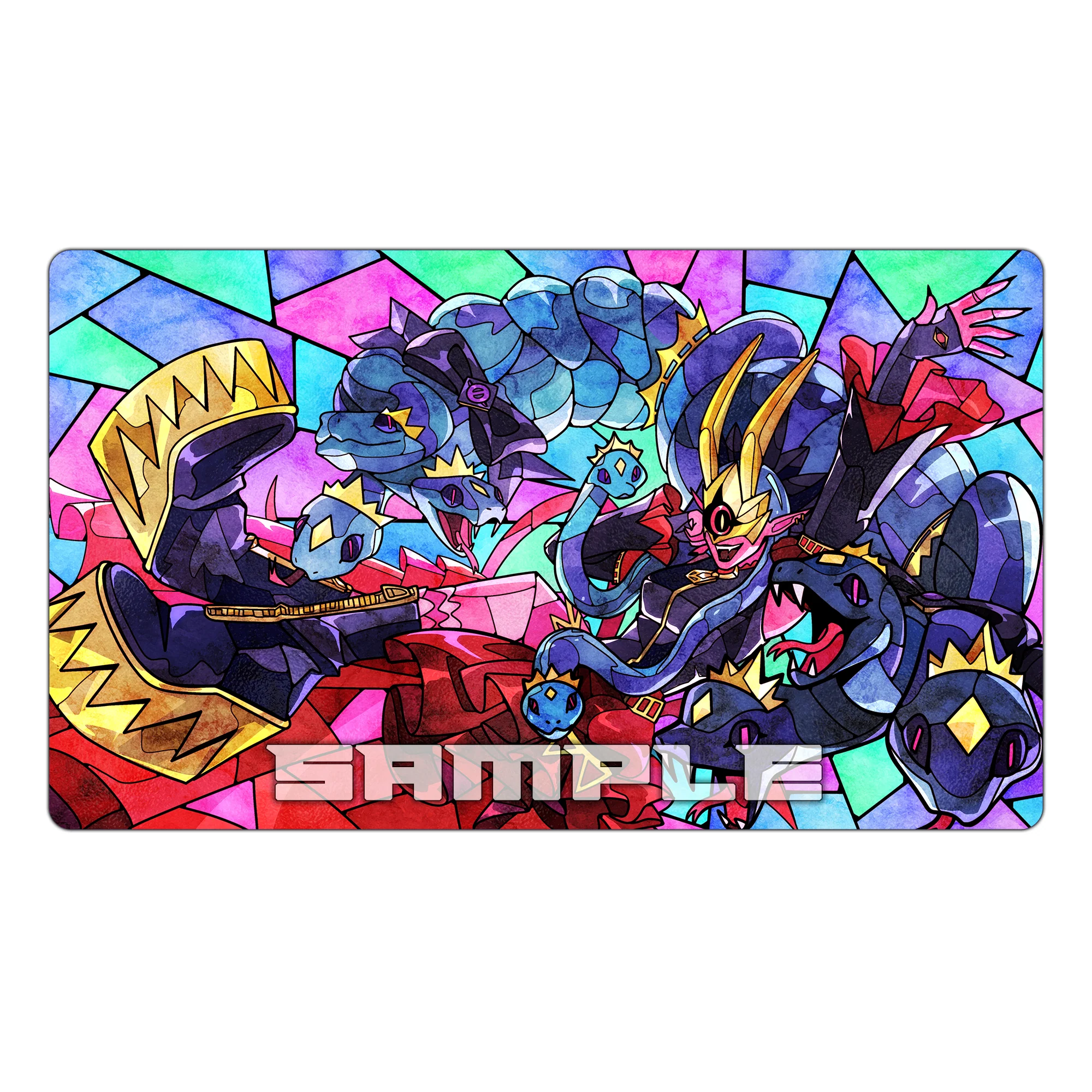 Medusamon Raging Serpentine Stained Glass TCG Playmat - Image 3