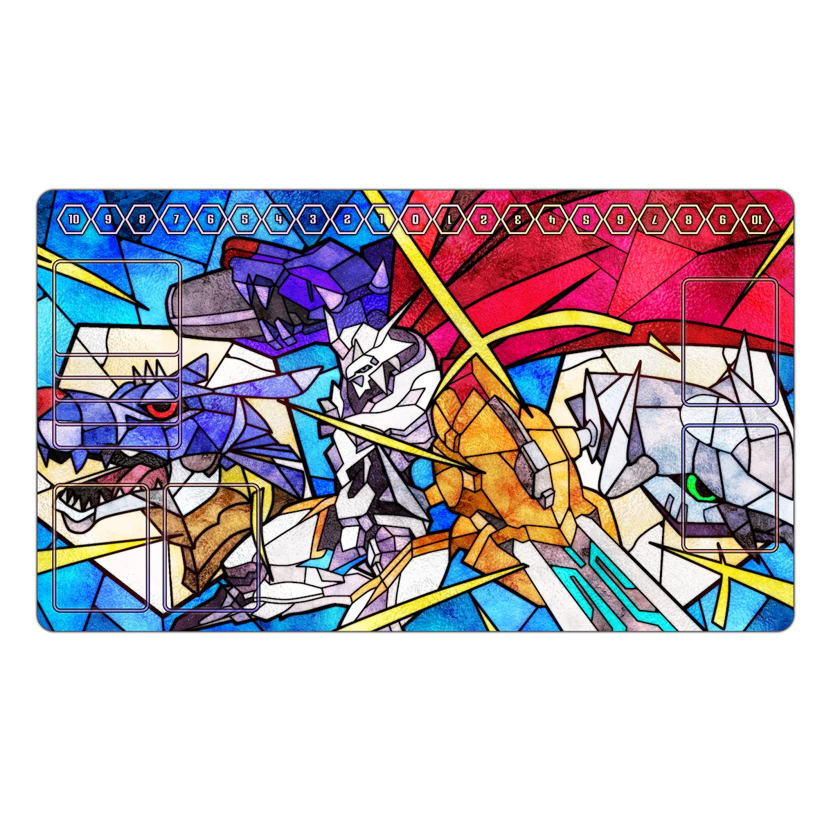Omnimon | Omegamon Stained Glass Art TCG Playmat - Image 2