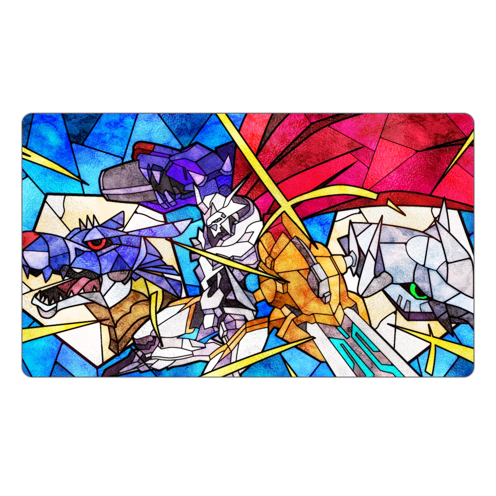 Omnimon | Omegamon Stained Glass Art TCG Playmat - Image 3