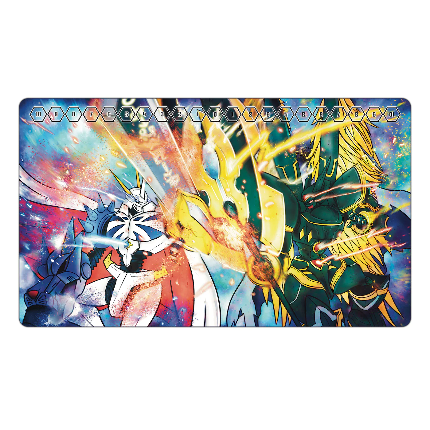 Clash of the Knights, Omnimon vs Alphamon TCG Playmat - Image 2
