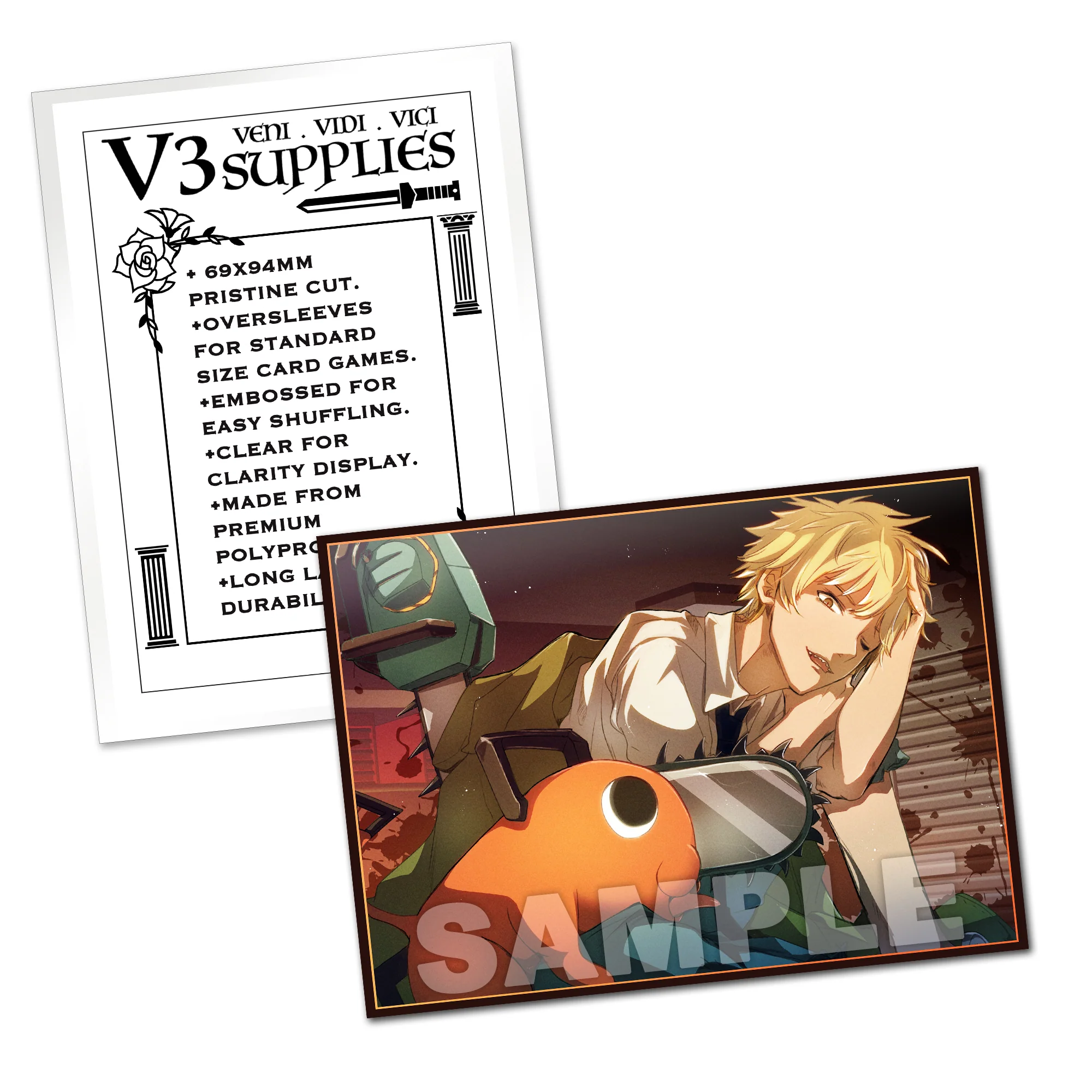 Pochita & Denji Standard Size Card Sleeves - Image 2