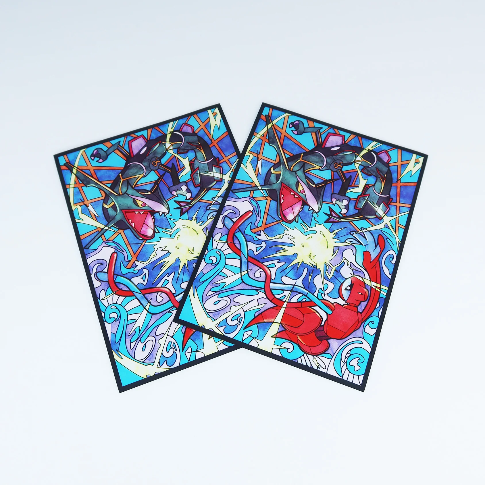 Rayquaza & Deoxys Stained Glass Art Standard Size Card Sleeves - Image 5