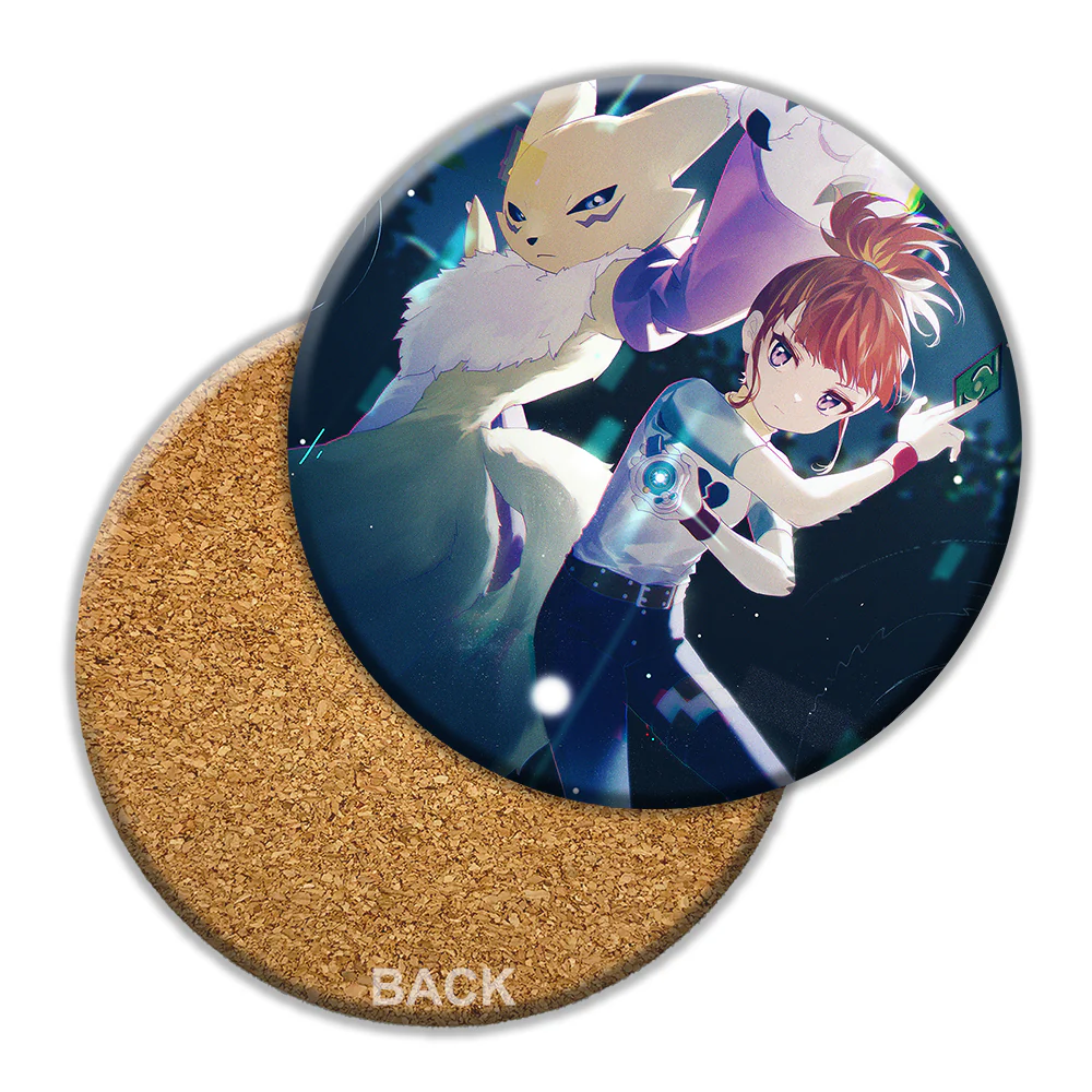 Renamon & Rika Ceramic Coaster