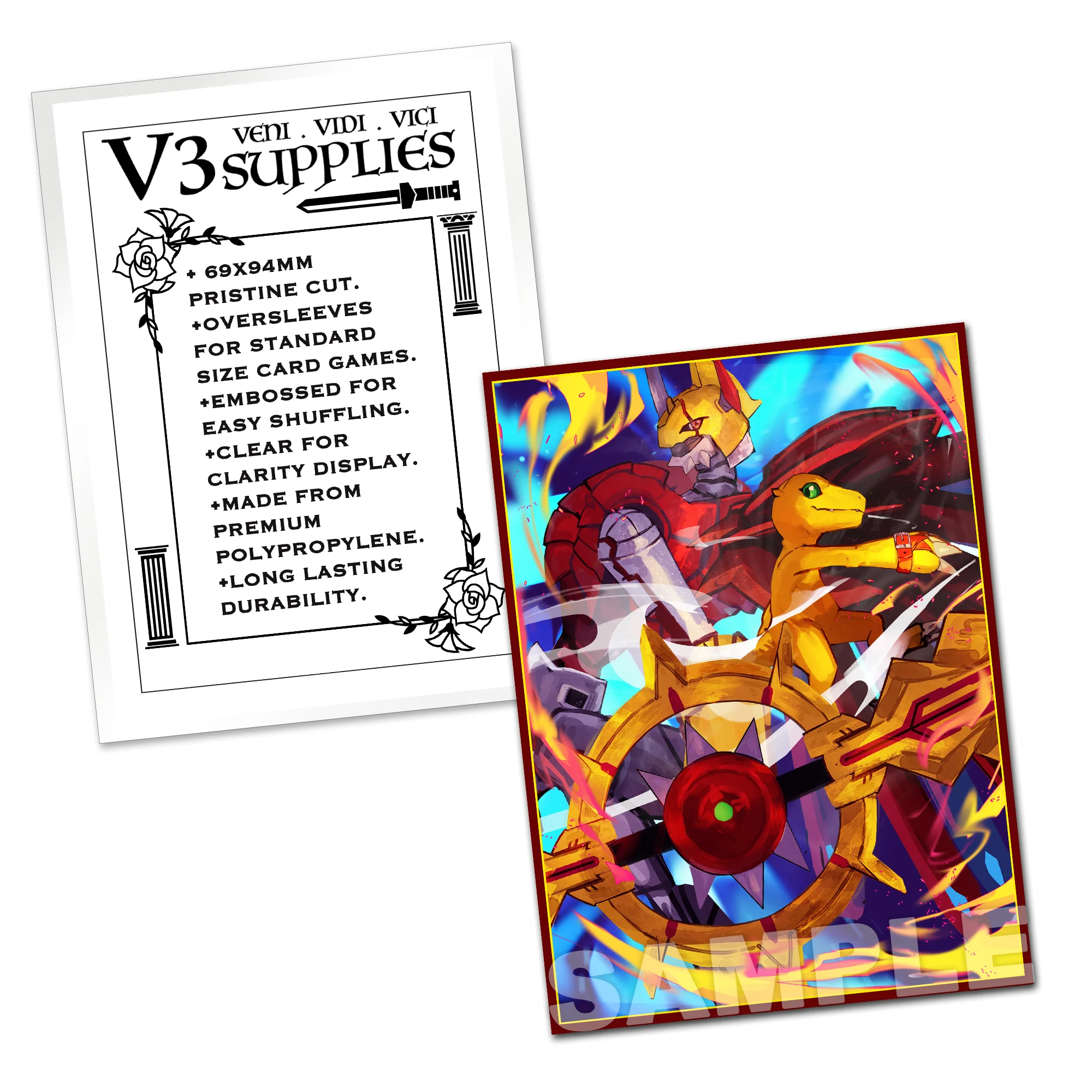 ShineGreymon & Agumon Standard Size Card Sleeves - Image 2