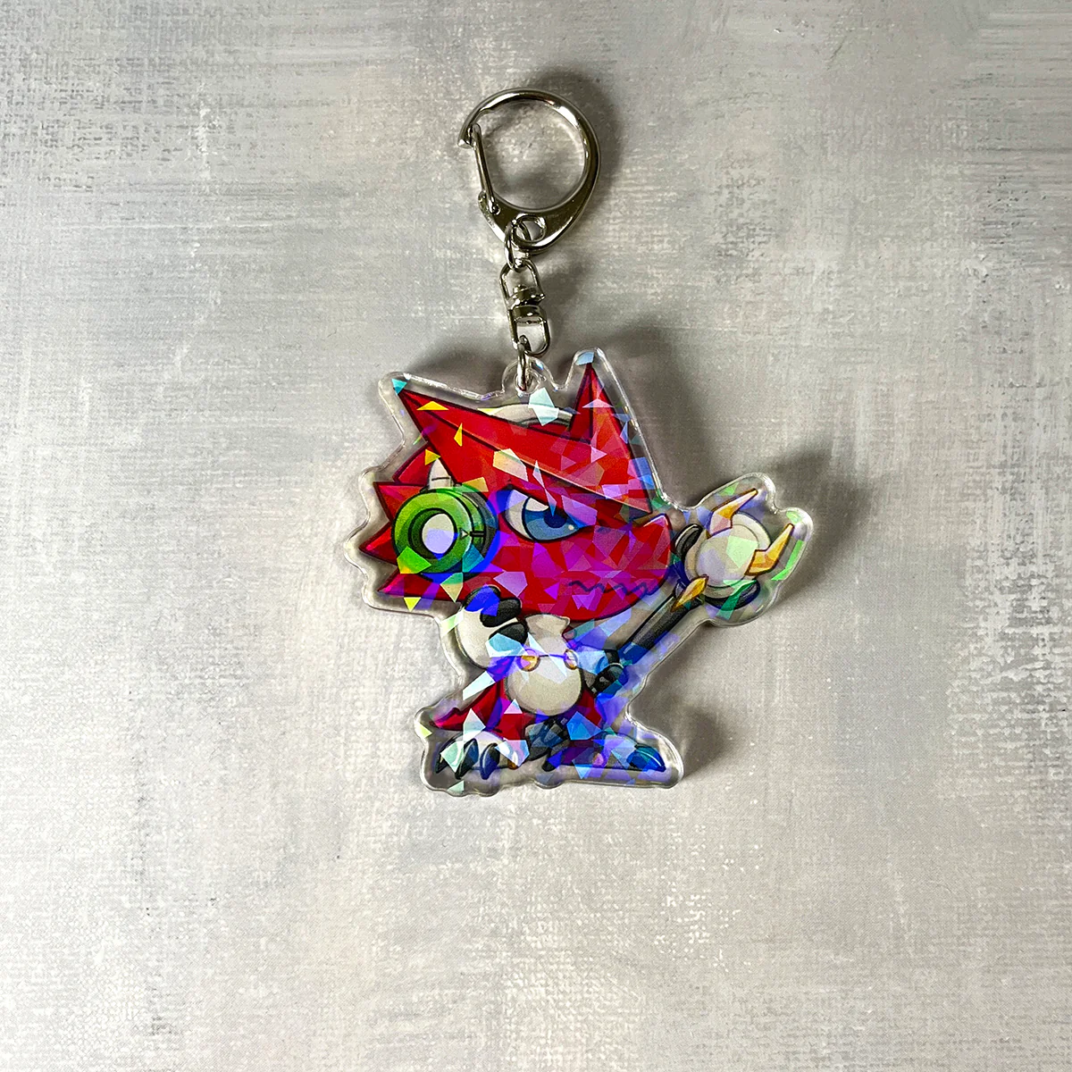 Shoutmon Chibi Acrylic Keychain - Image 2