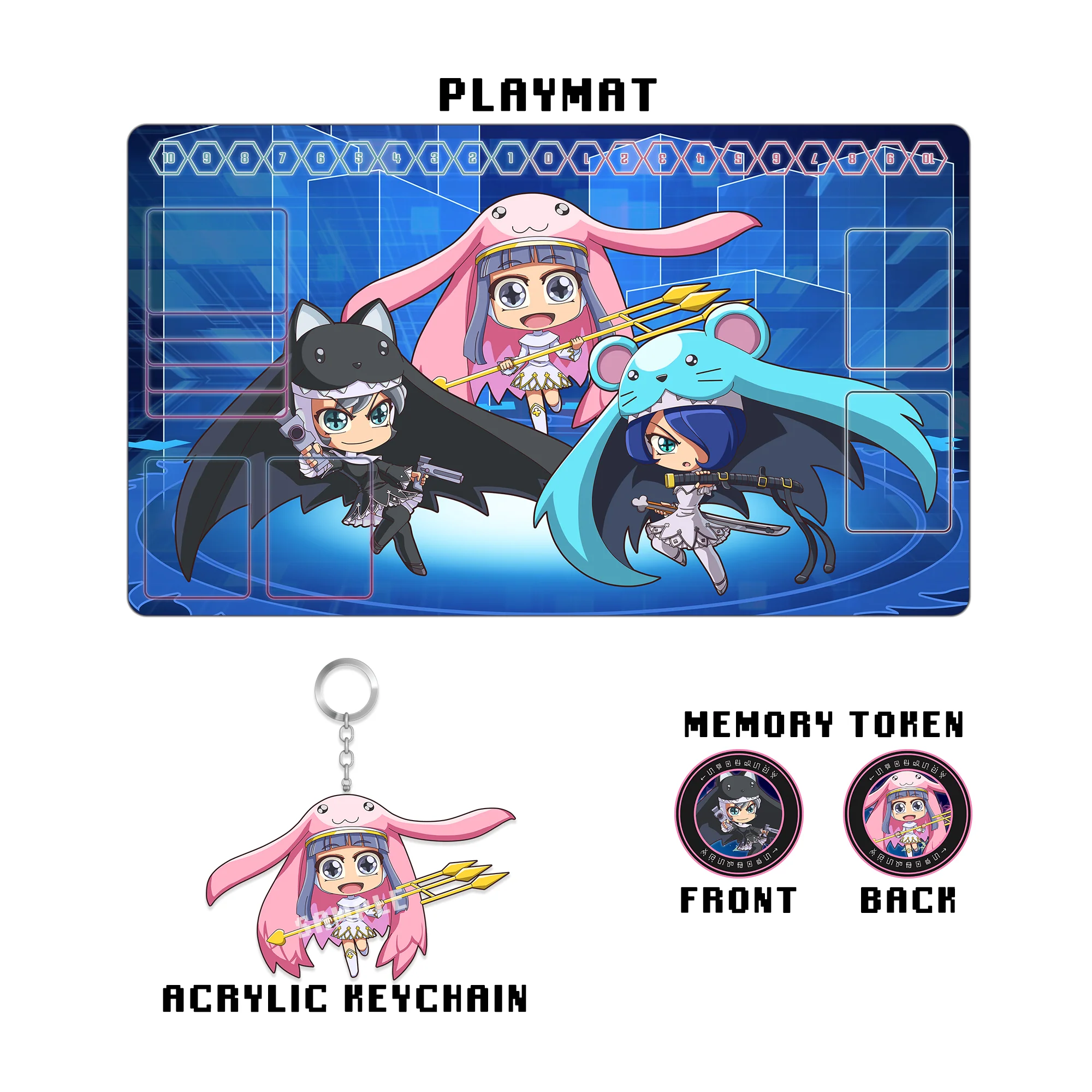 Sistermon Noir, Blanc & Ciel Cute Chibi Bundles - Image 3