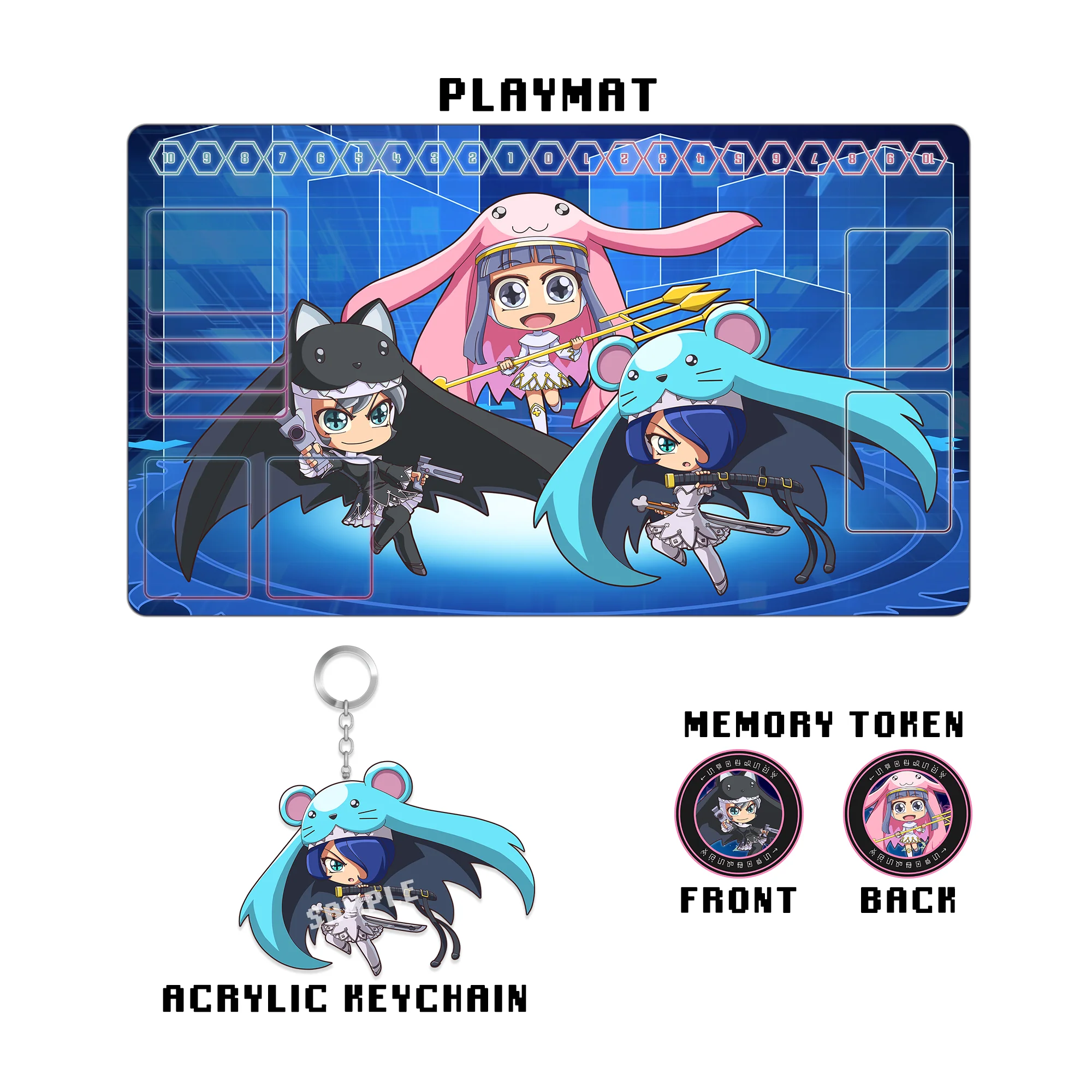 Sistermon Noir, Blanc & Ciel Cute Chibi Bundles - Image 4