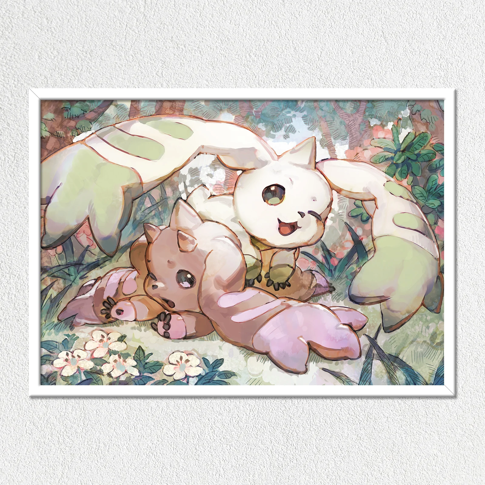 Terrier & Lop Forest Adventure Mounted Art Print
